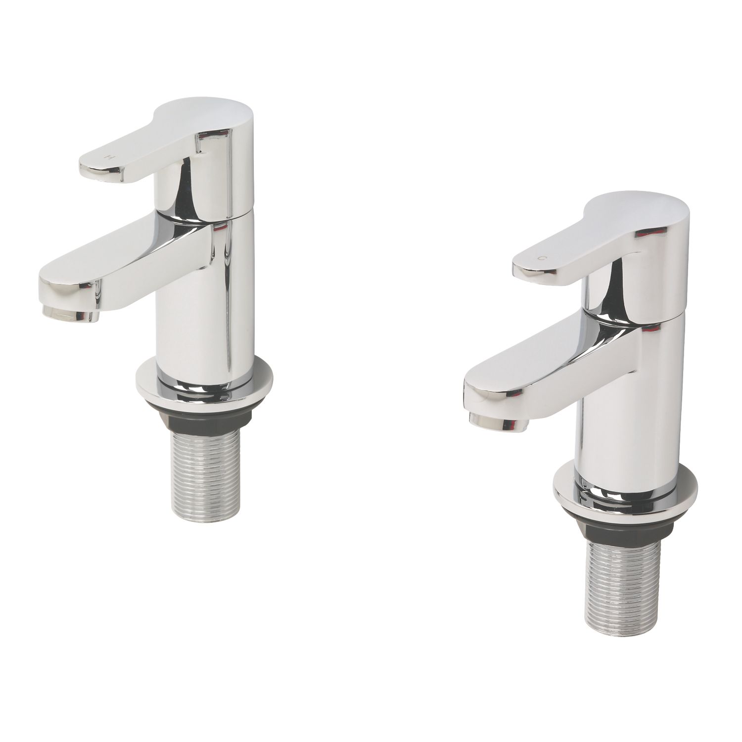 Swirl Elevate Chrome 110.5mm Deck Mounted Lever 2 Tap Holes Bath Pillar Tap (37041)