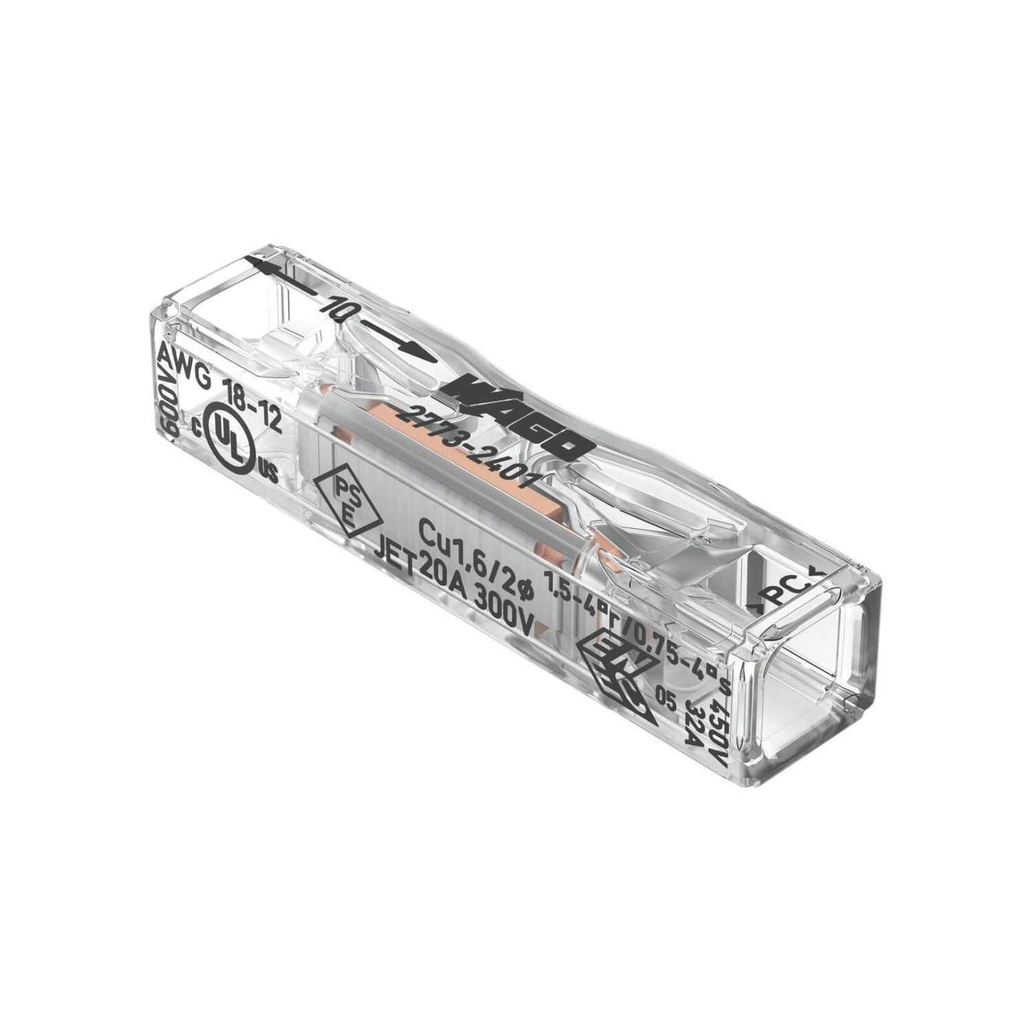 Wago 2773-2401 32A 2-Way Push-Wire Connectors 100 Pack (370CC)