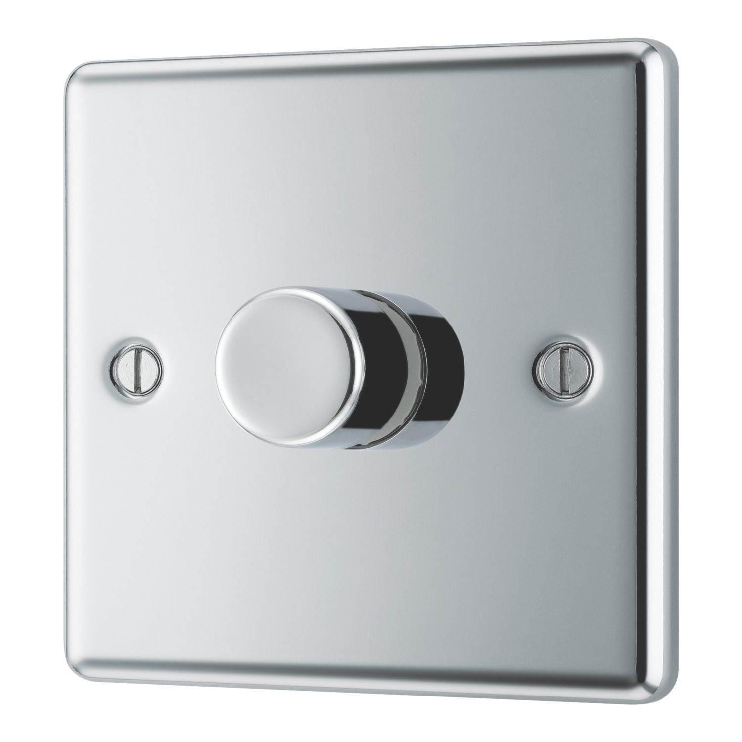 LAP 1-Gang 2-Way LED Dimmer Switch Polished Chrome with Colour-Matched Inserts (370PN)