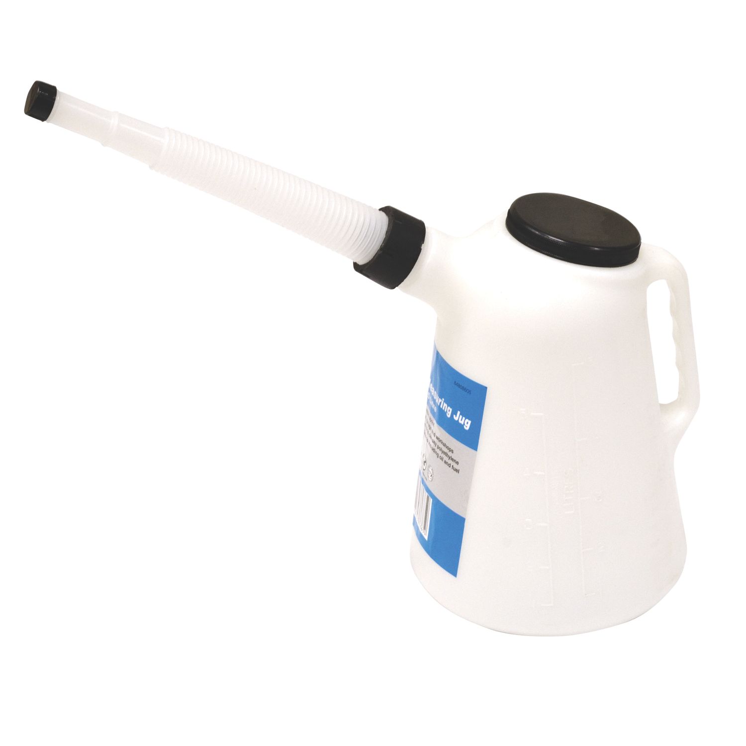 Hilka Pro-Craft ABS Plastic Measuring Jug with Spout White 5Ltr (371PG)