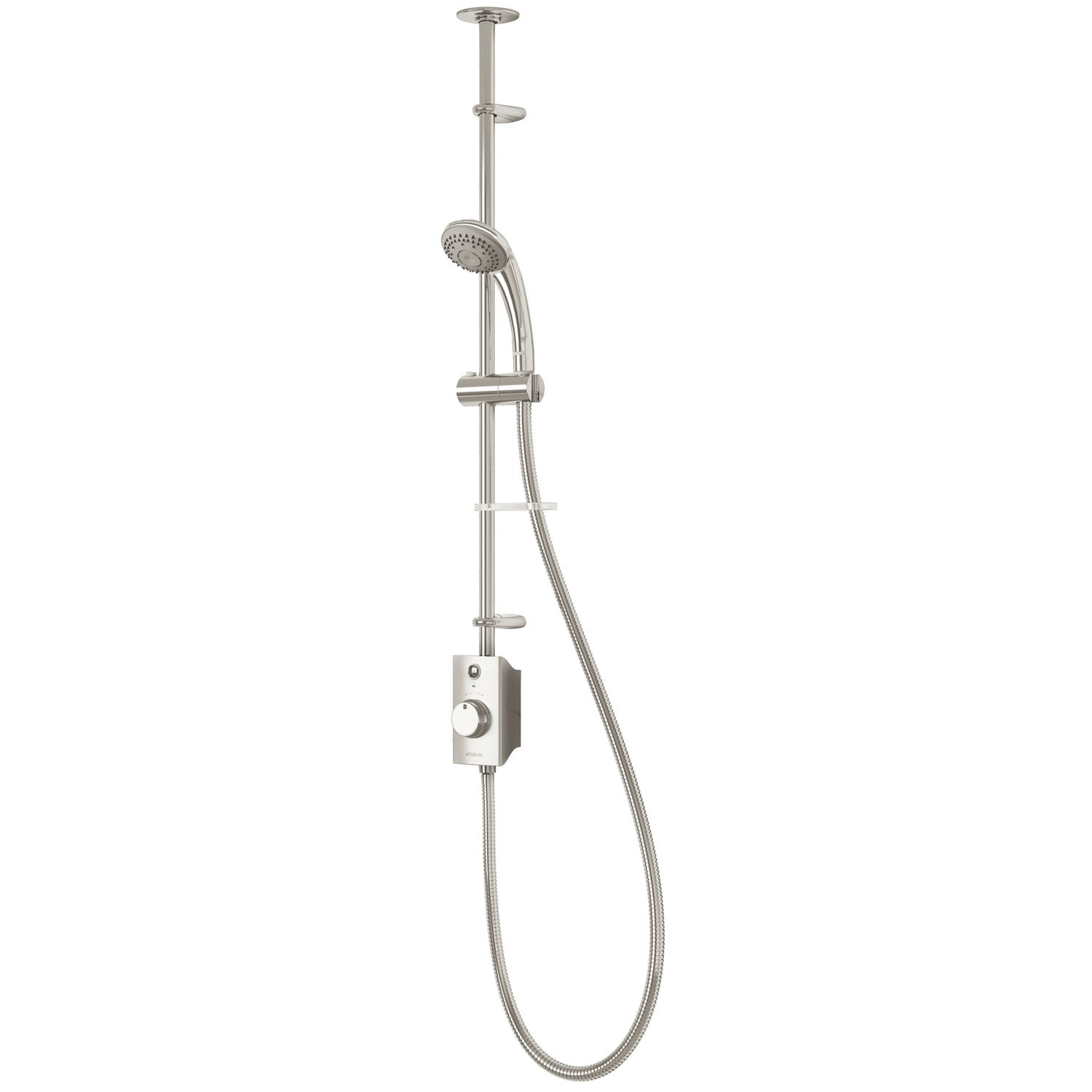 Aqualisa Visage Gravity-Pumped Ceiling-Fed Single Outlet Chrome Thermostatic Digital Shower (372PG)