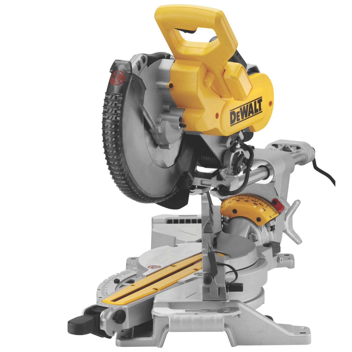 DEWALT DWS727-GB 250mm Electric Double-Bevel Sliding Mitre Saw 240V (374KJ)