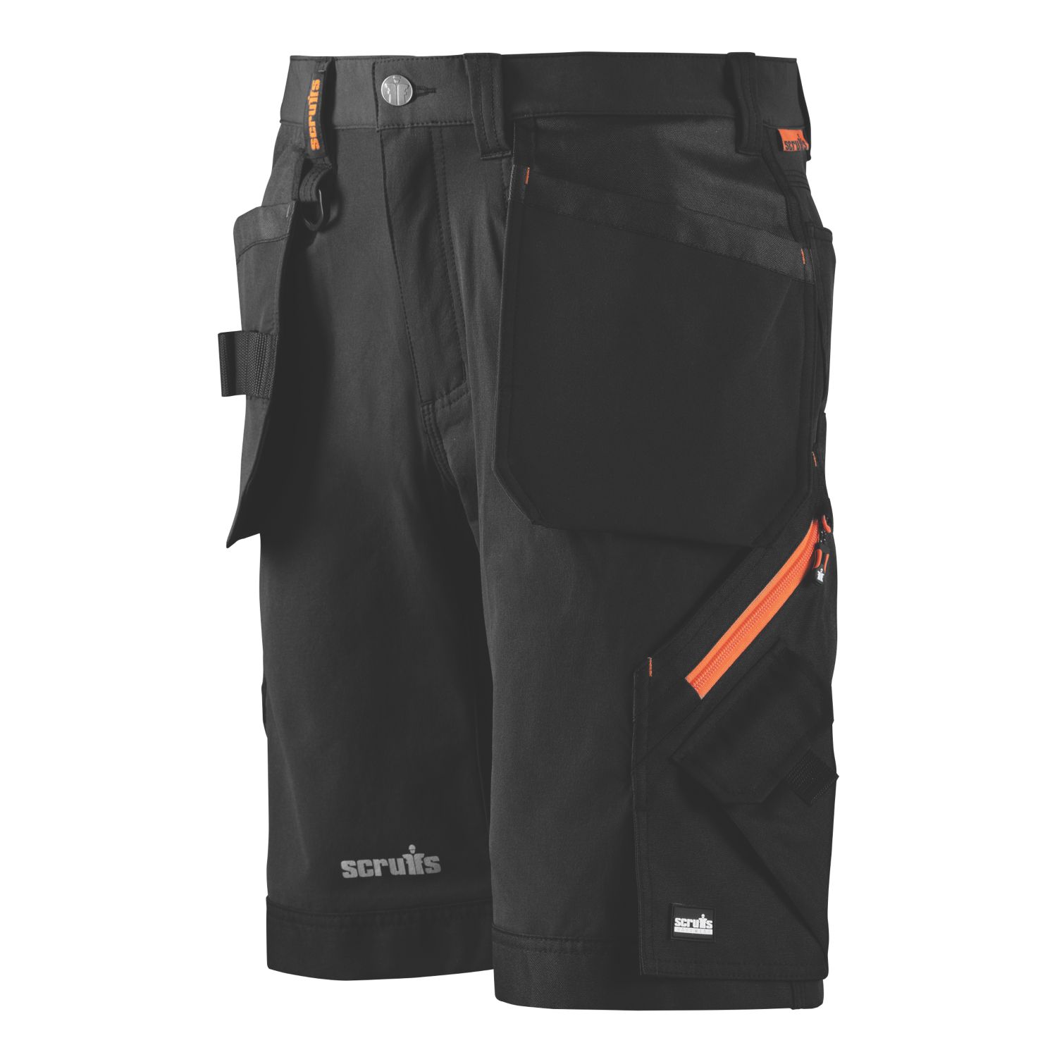 Scruffs Pro Stretch Plus Holster Work Shorts Black 34" W (374PT)