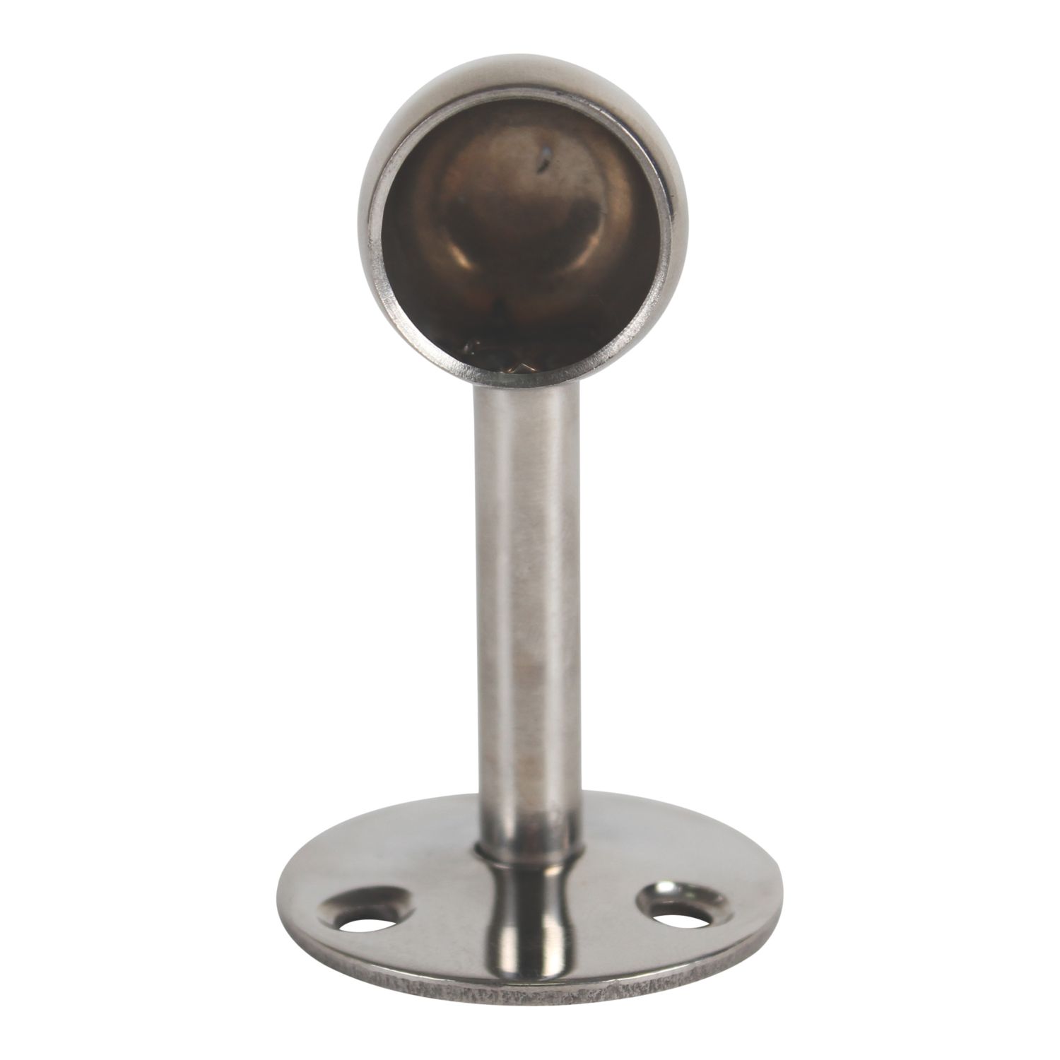 Essentials Rail End Brackets Polished Stainless Steel 25mm 2 Pack (376TA)