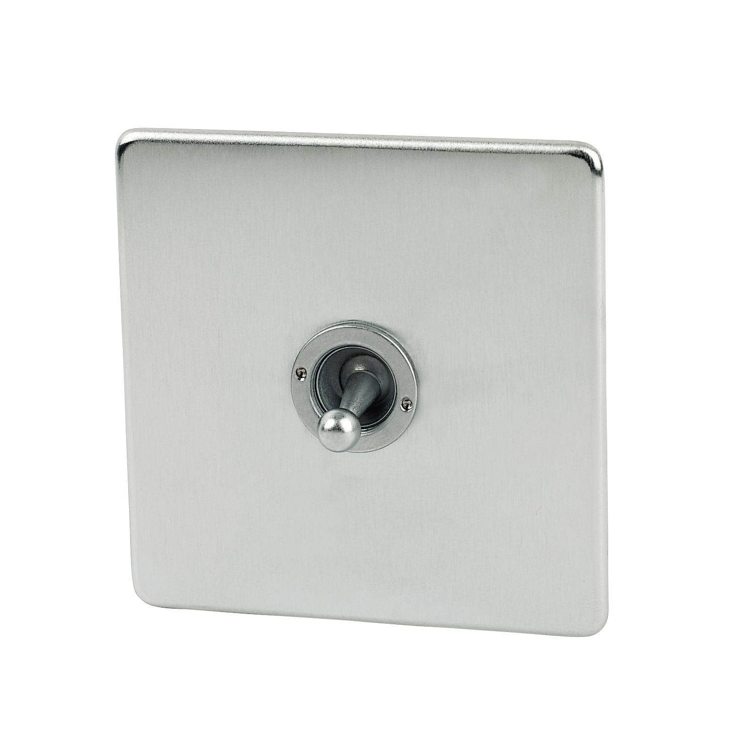 Crabtree Platinum 10AX 1-Gang 2-Way Toggle Switch Satin Chrome (37703)