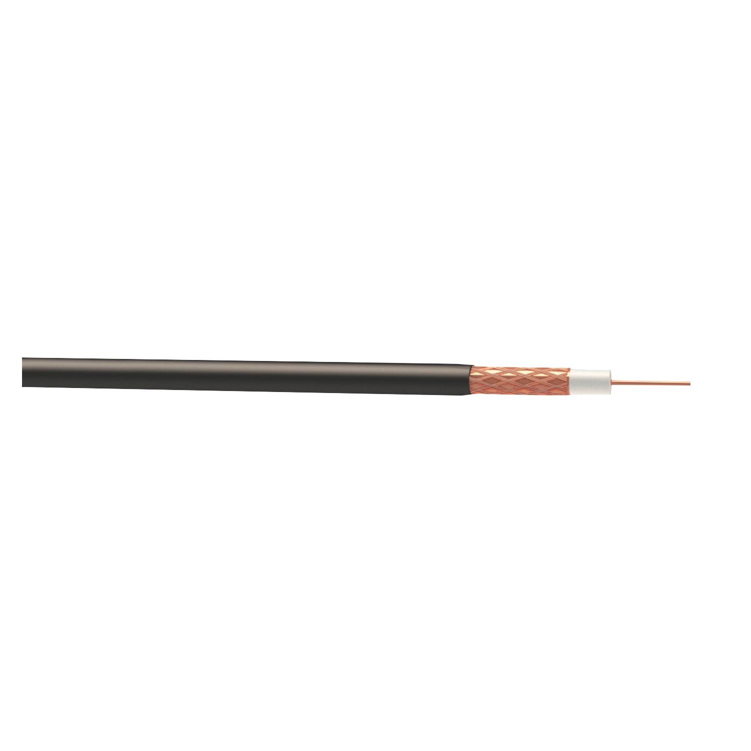 Nexans NX100 Black 1-Core Round Coaxial Cable 50m Drum (377FK)