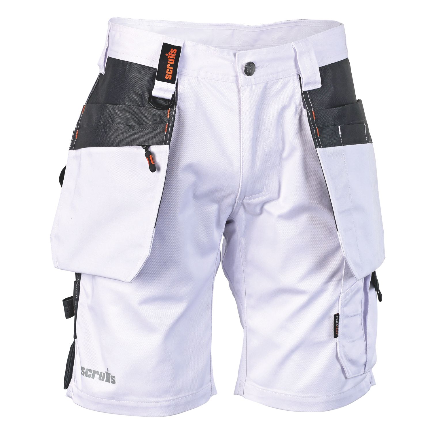Scruffs Worker Plus Work Shorts White 34" W (378AG)