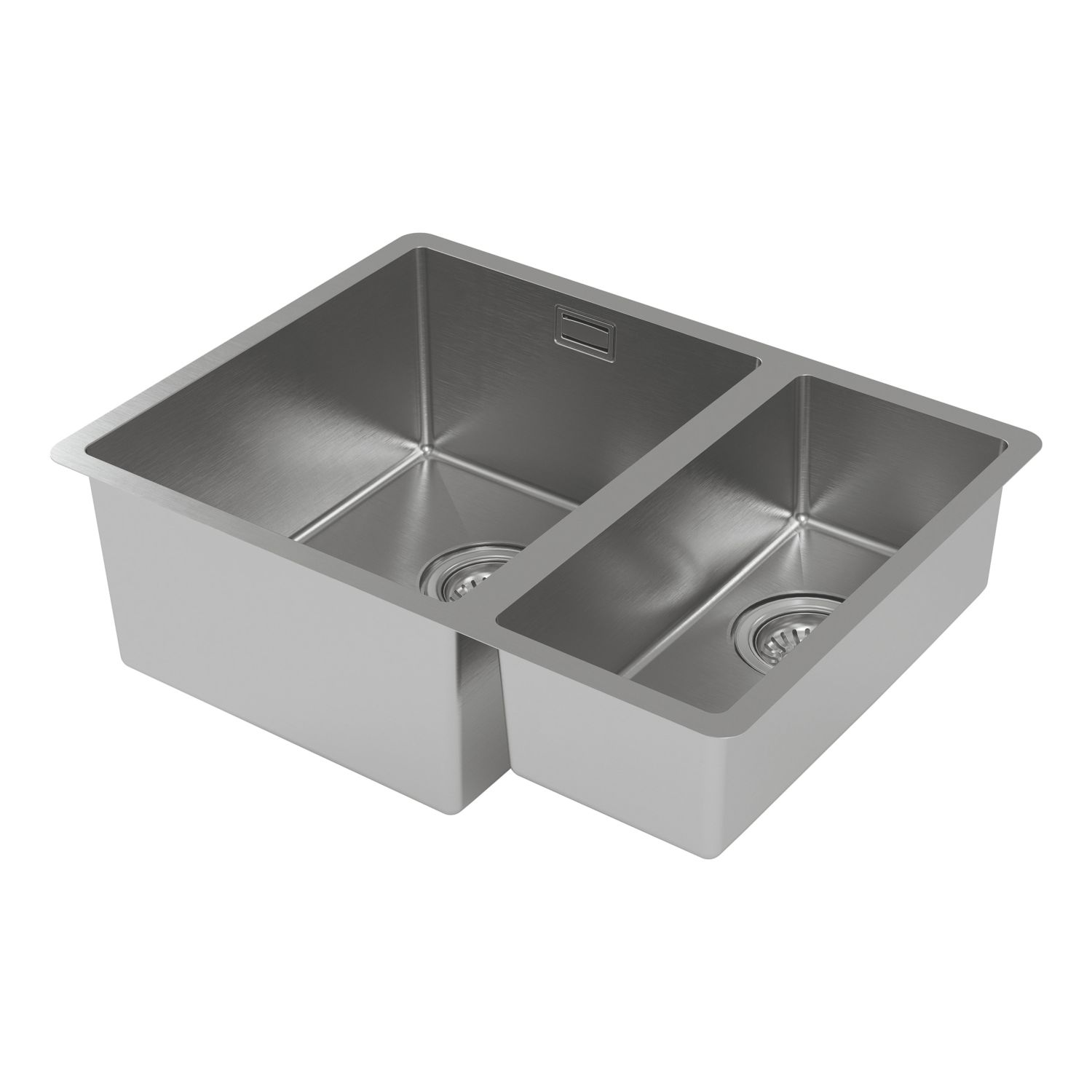 Carysil SR1023LH 1.5 Bowl Stainless Steel Kitchen Sink 590mm x 440mm (378RE)
