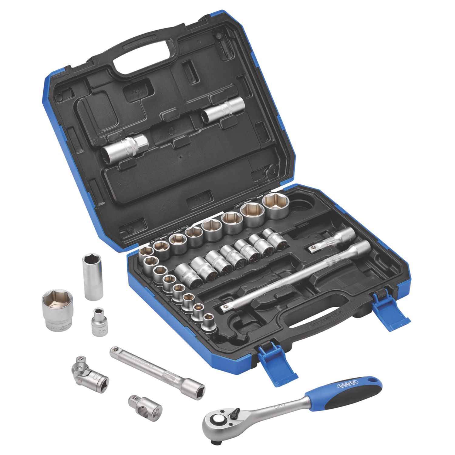 Draper MM/AF 1/2" Drive Socket Set 33 Pieces (379CN)