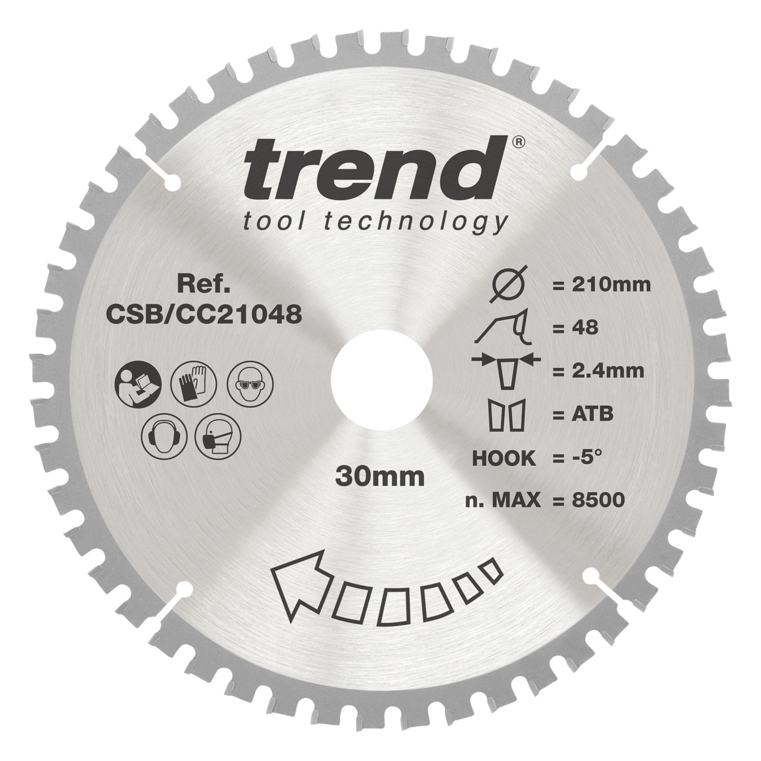 Trend CSB/CC21048 Wood Crosscut Saw Blade 210mm x 30mm 48T (379XG)