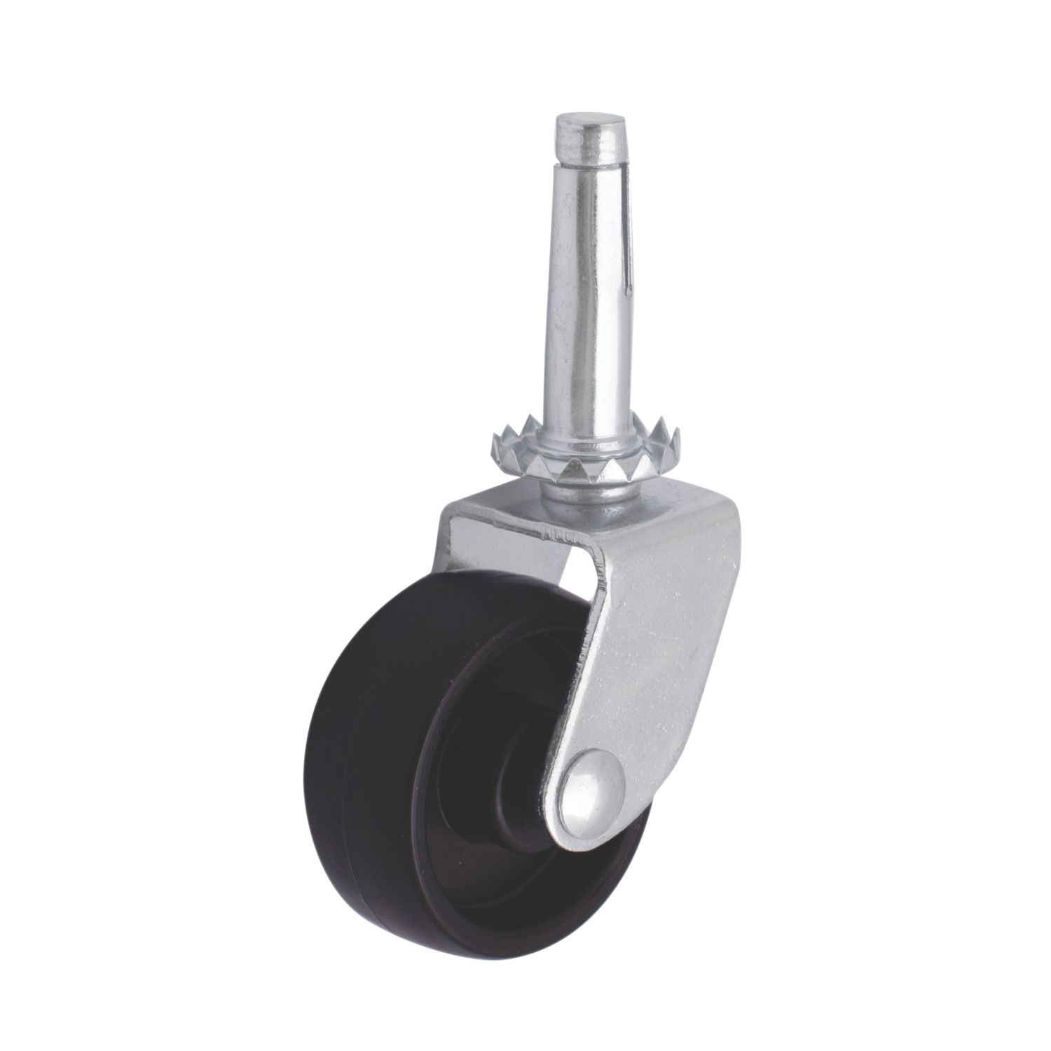 Essentials Swivel Castor Stem 40mm Black (380KK)