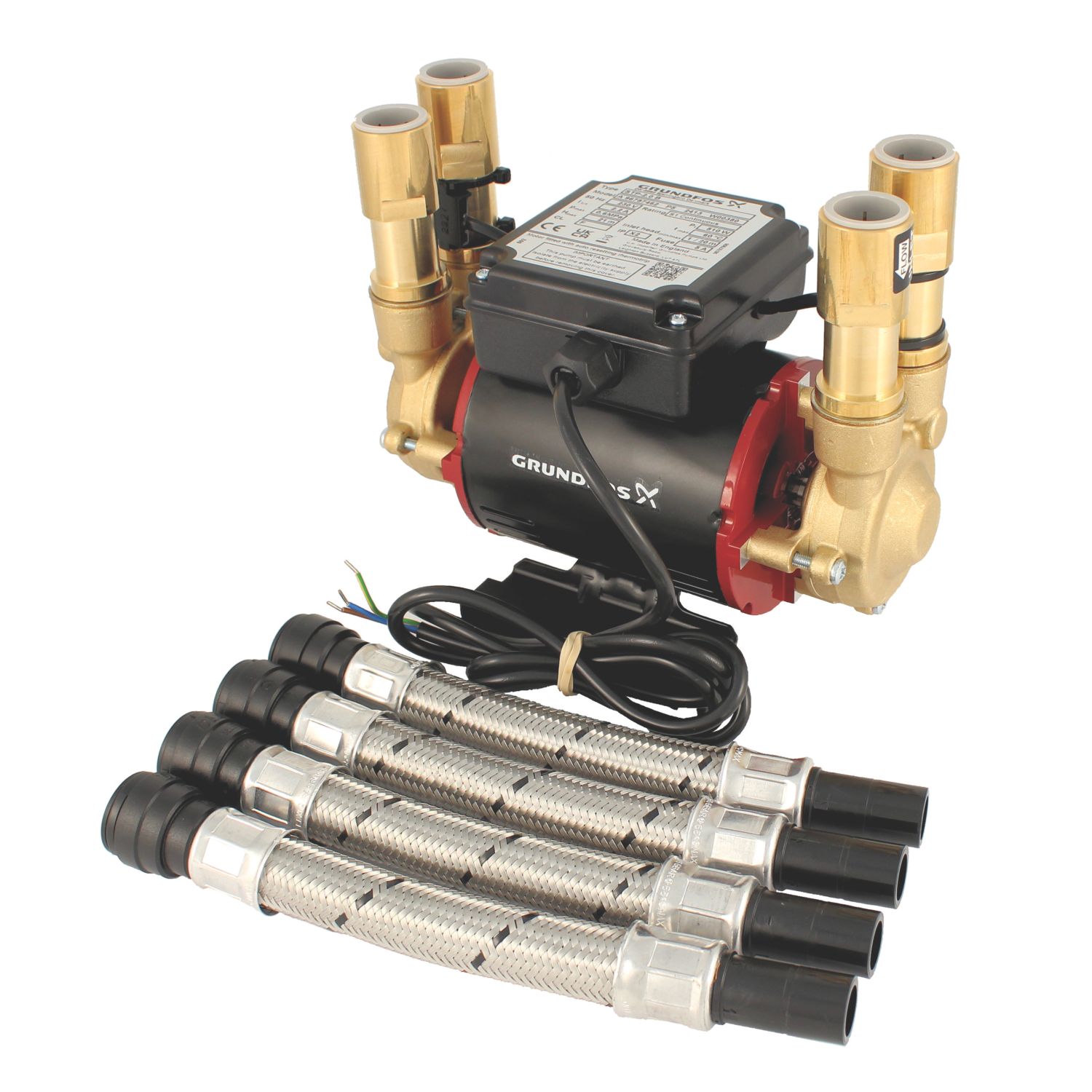 Grundfos STP-2.0 B Regenerative Twin Positive Head Shower Pump 2bar (380RU)
