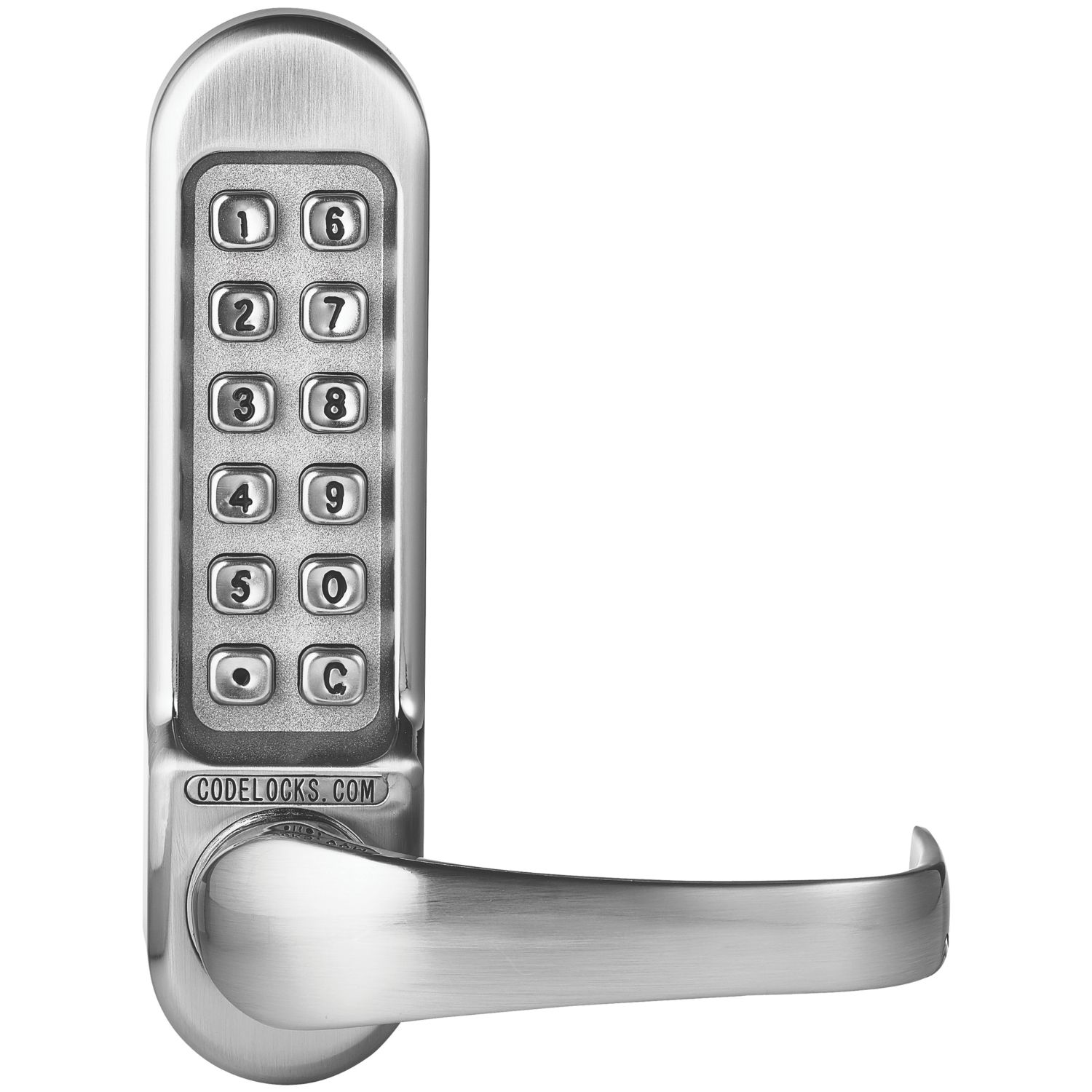 Codelocks Heavy Duty Push-Button Lock with Code-Free Mode 76mm Stainless Steel (3810J)