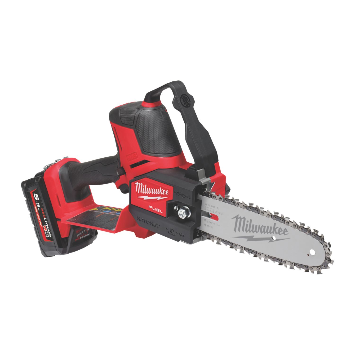 Milwaukee M18 FHS20-0 FUEL 18V 2 x 5.5Ah Li-Ion RedLithium High Output Brushless Cordless 20cm Hatchet Pruning Saw (381RV)