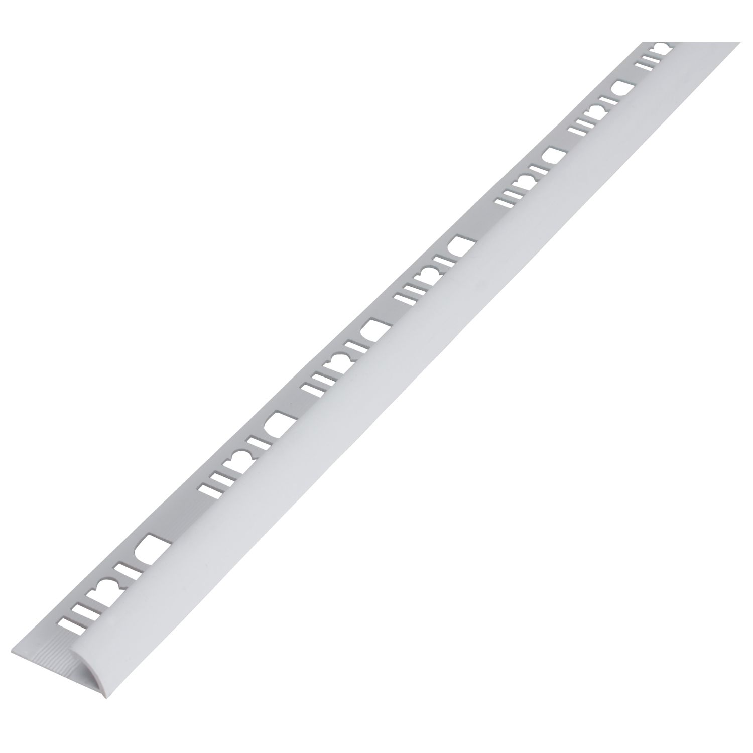 Diall 9mm Round PVC Tile Trim White 2.5m (382GR)