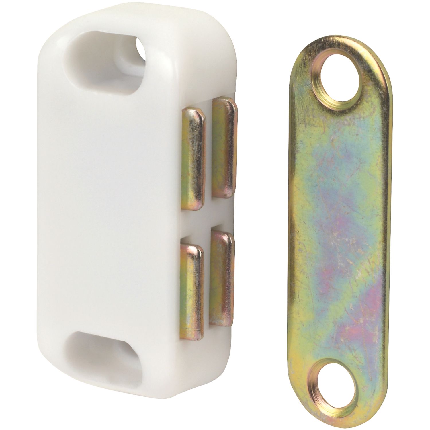 Essentials Magnetic Cabinet Catches White 42mm x 20mm 10 Pack (38374)