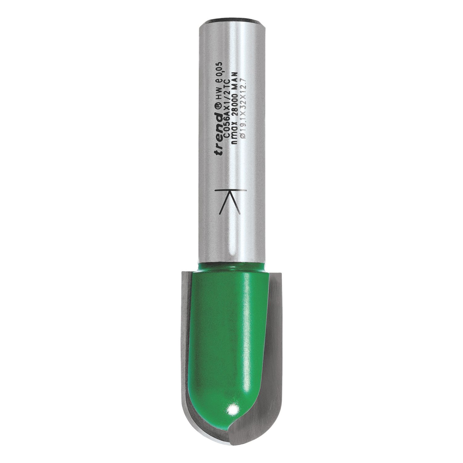 Trend C056AX1/2TC 1/2" Cove Drainer Groove Router Cutter 19mm x 32mm (383GY)