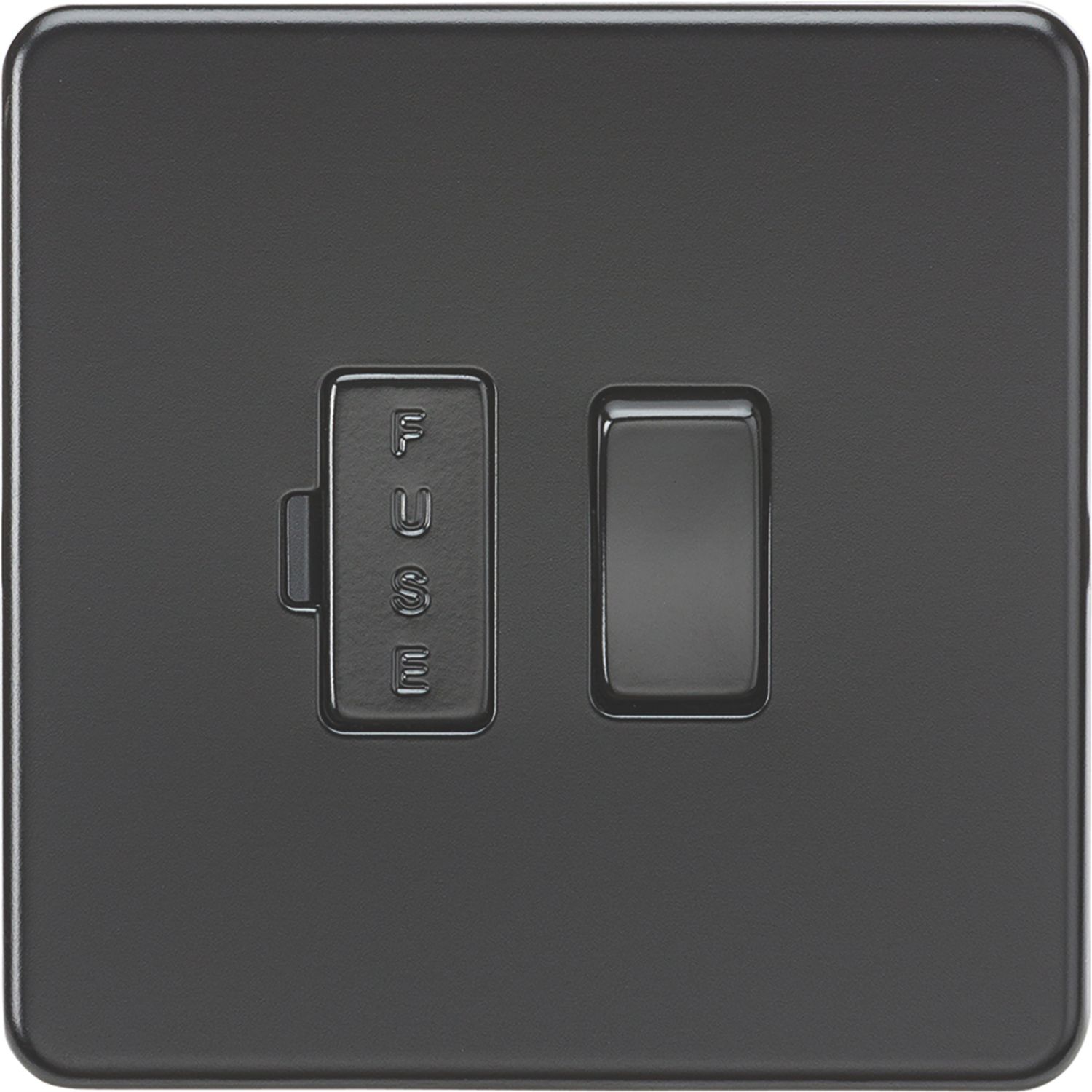 Knightsbridge 13A Switched Fused Spur Matt Black (383TX)