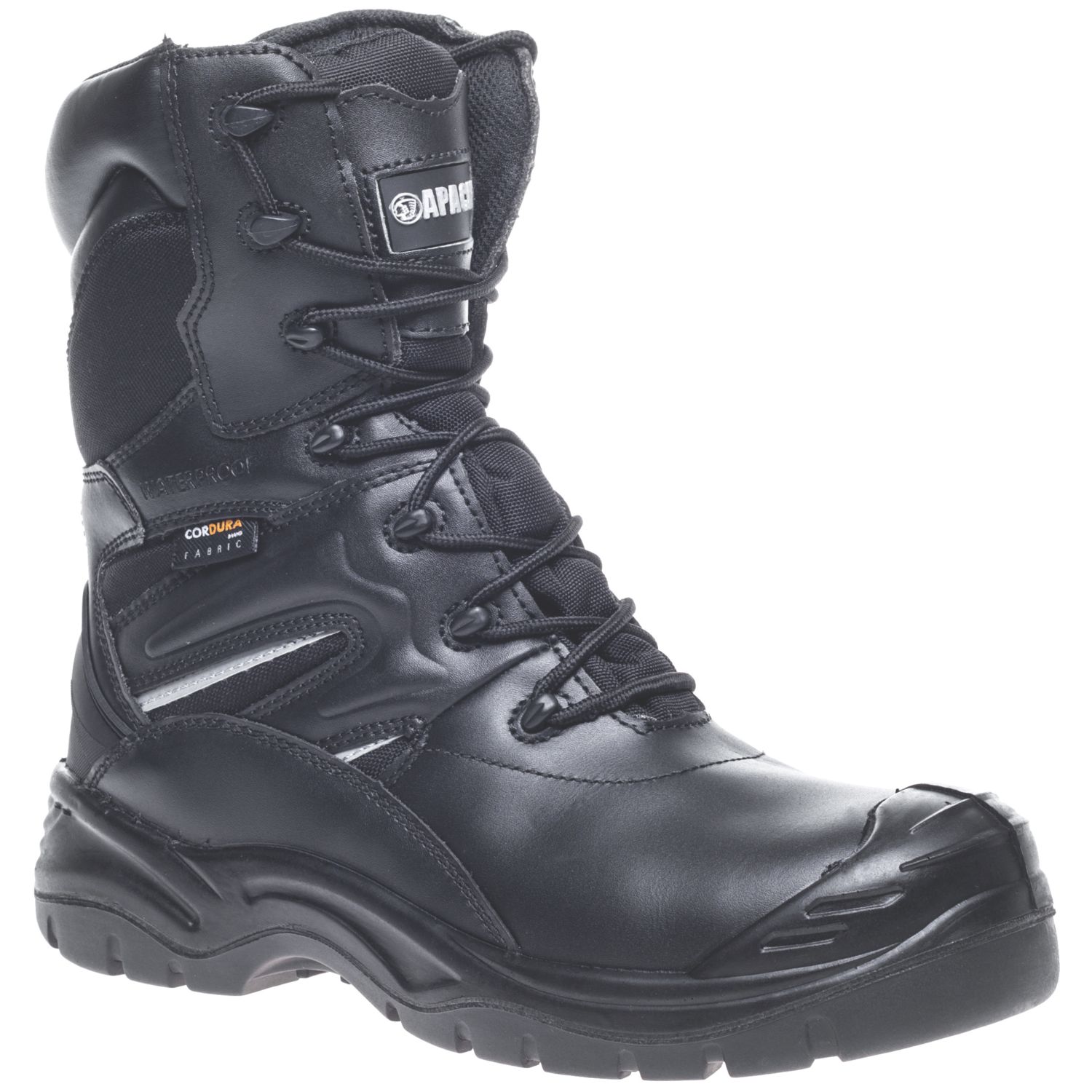 Apache Combat Size 7 Black Waterproof Safety Boots (384JJ)