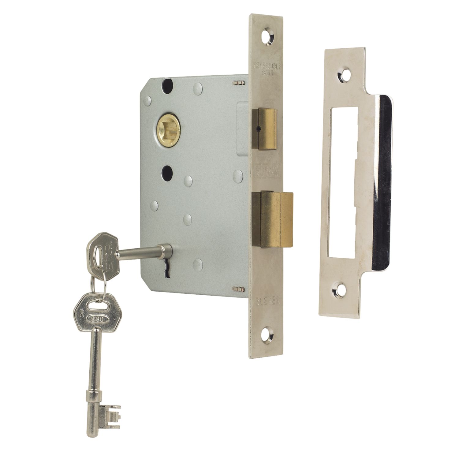 ERA 3 Lever Chrome Mortice Sashlock 76mm Case - 56mm Backset (38505)