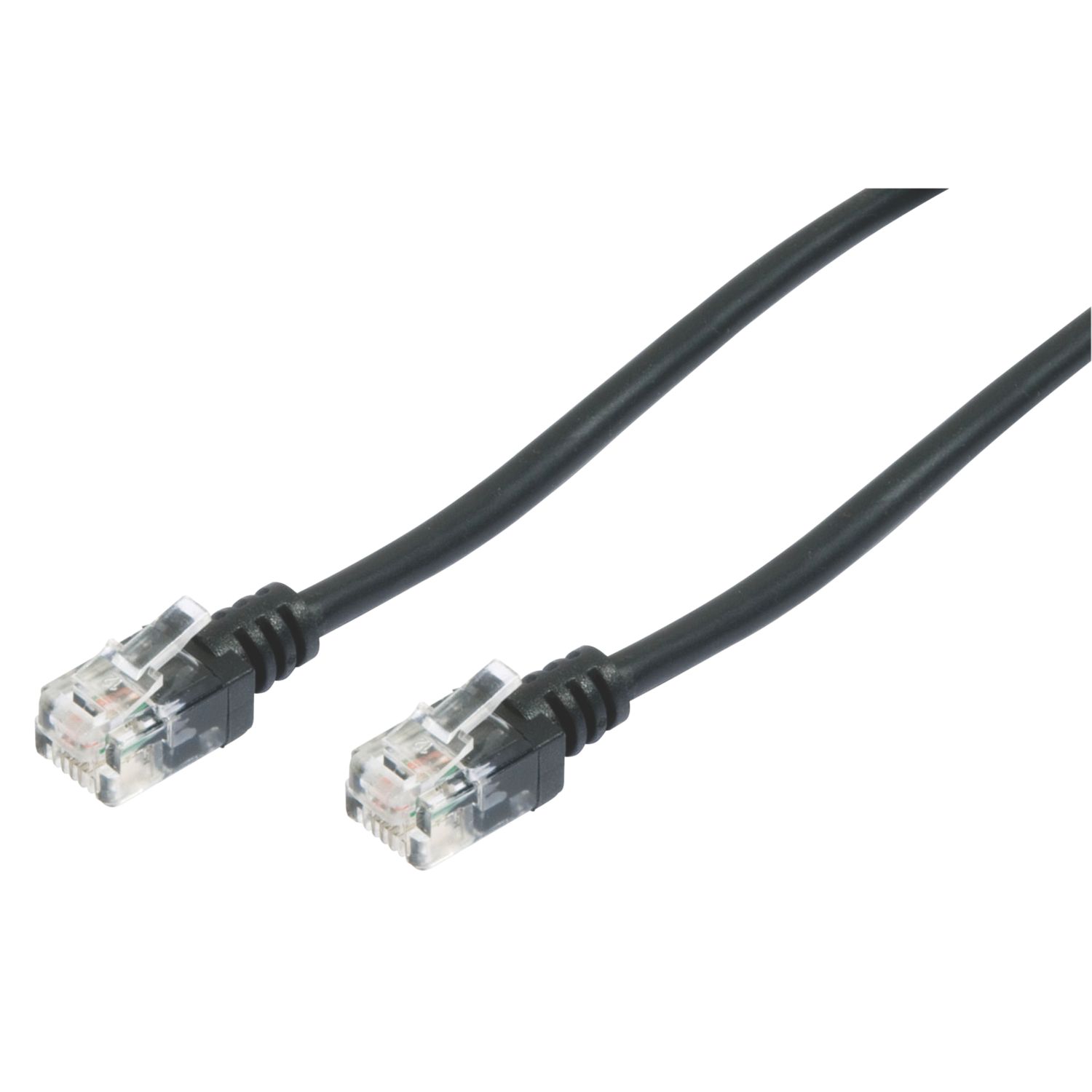 Philex Black Unshielded RJ11 76702HS Ethernet Cable 3m (38511)
