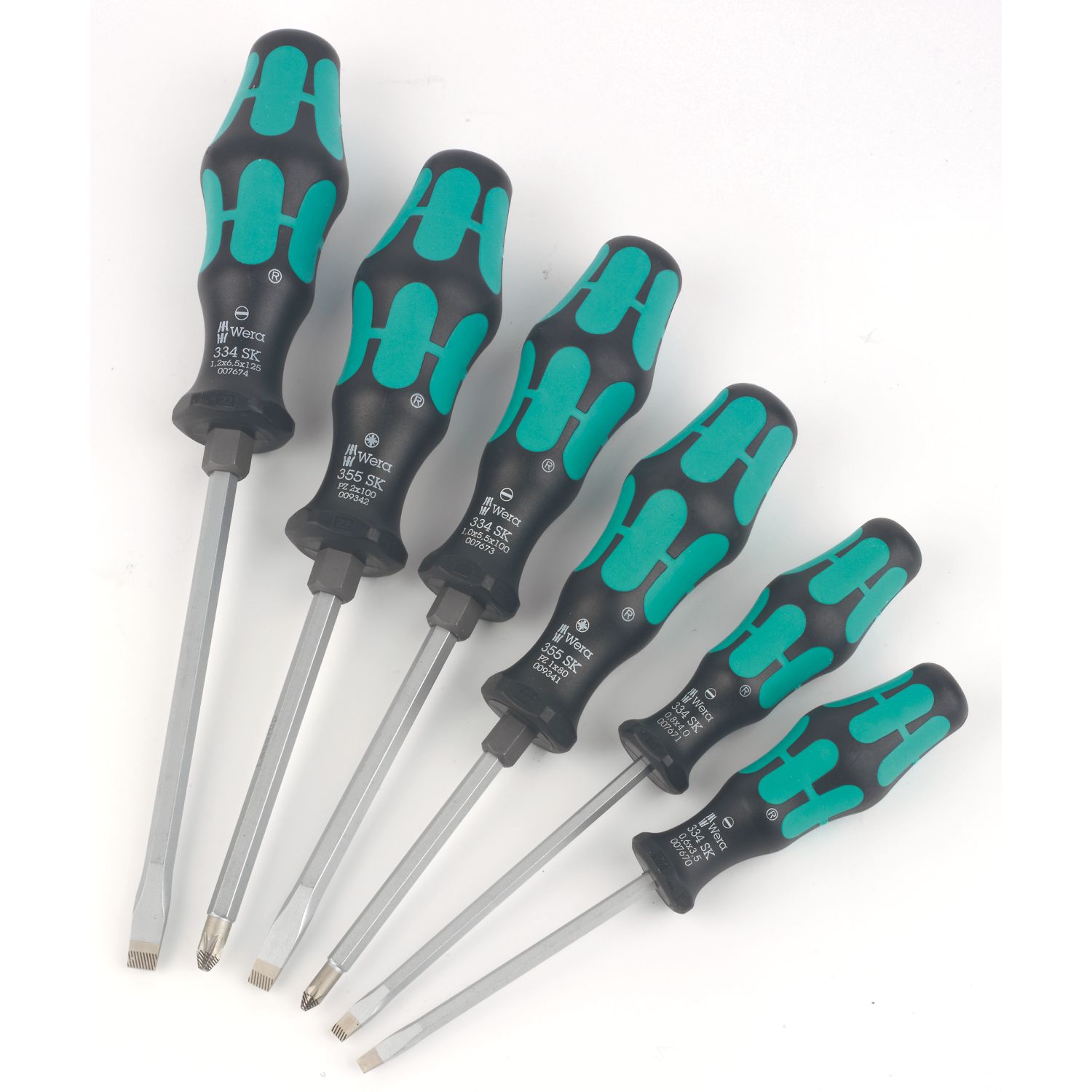 Wera 334/355 SK/6 Mixed Kraftform Plus Screwdriver Set 6 Pieces (385FW)