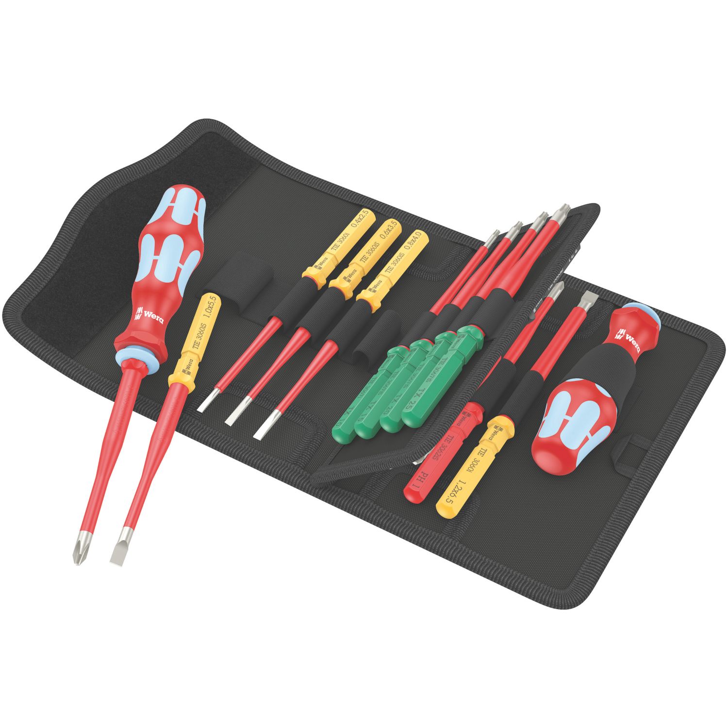 Wera Kraftform Kompakt Extra Slim 1 Tool Finder VDE Interchangeable Insulated Screwdriver Set 17 Pieces (385VM)