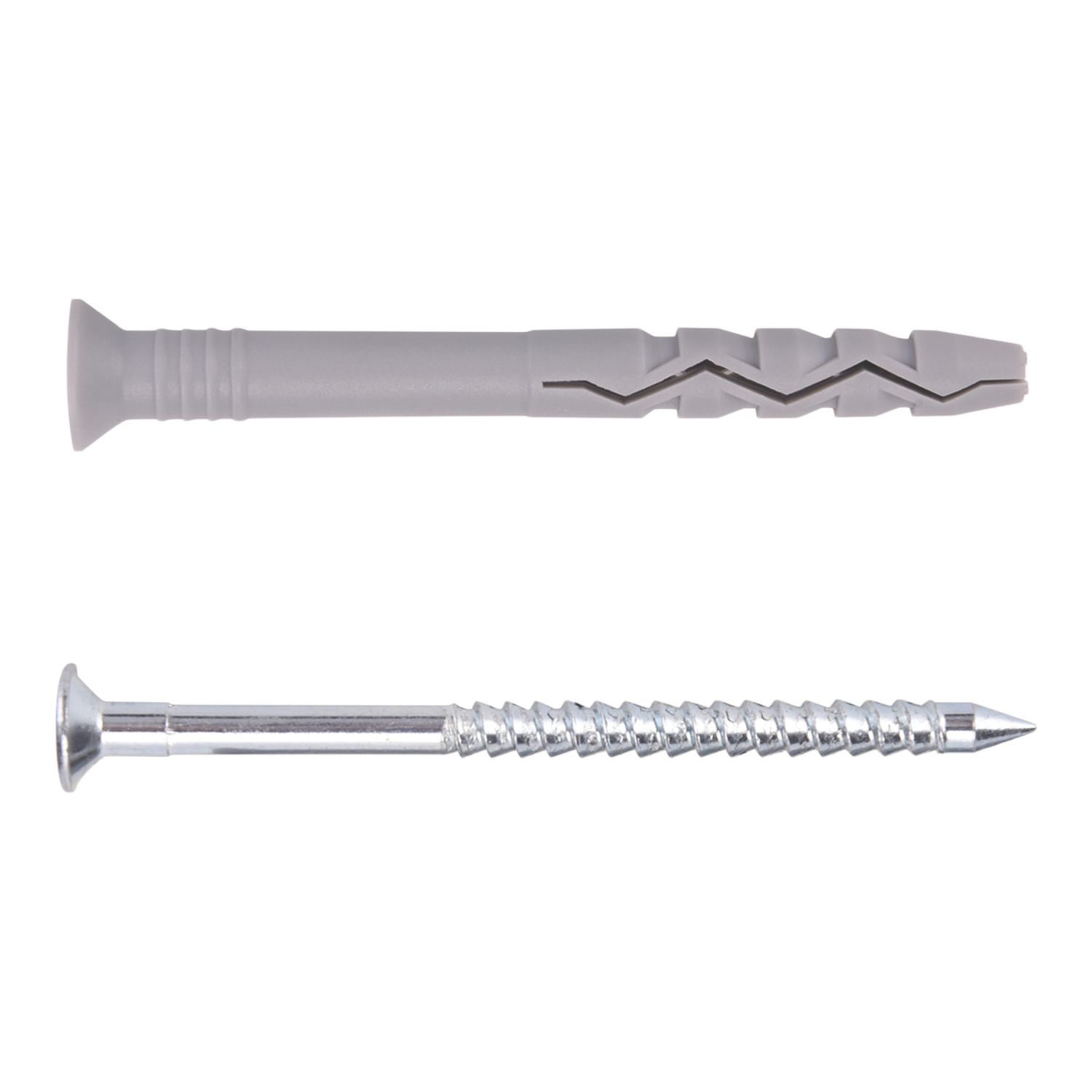 Easyfix Nylon & Steel Countersunk Head Hammer Fixings 6mm x 40mm 20 Pack (385YY)