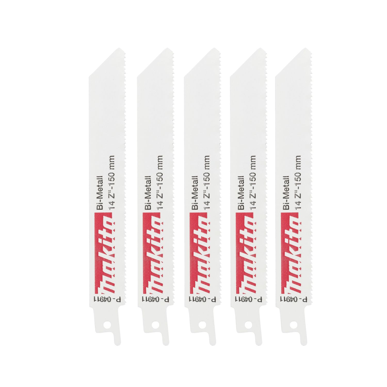 Makita P-04911 Multi-Material Reciprocating Saw Blades 150mm 5 Pack (3863R)