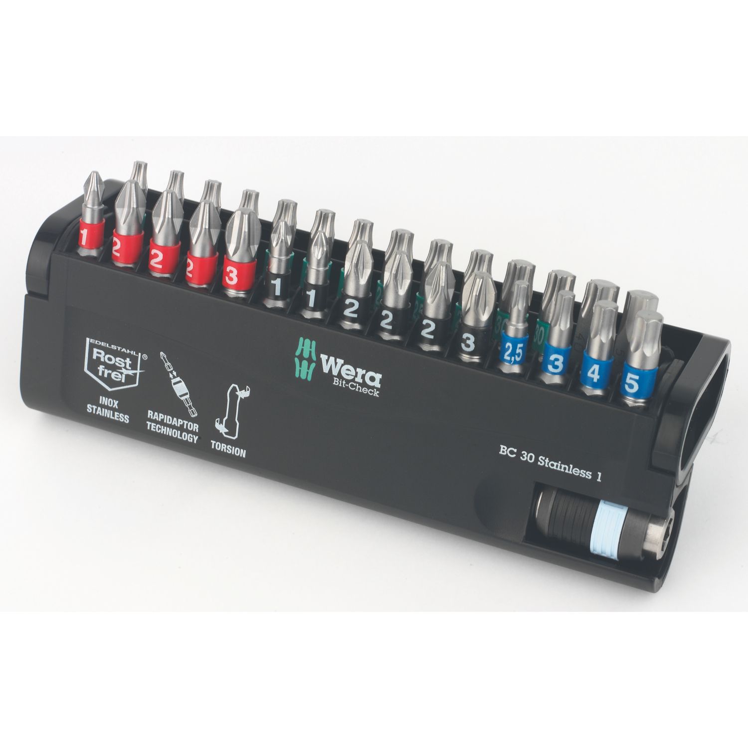 Wera Bit-Check 30 Stainless 1 1/4" Hex Shank Mixed Bit Set 30 Pieces (387FU)