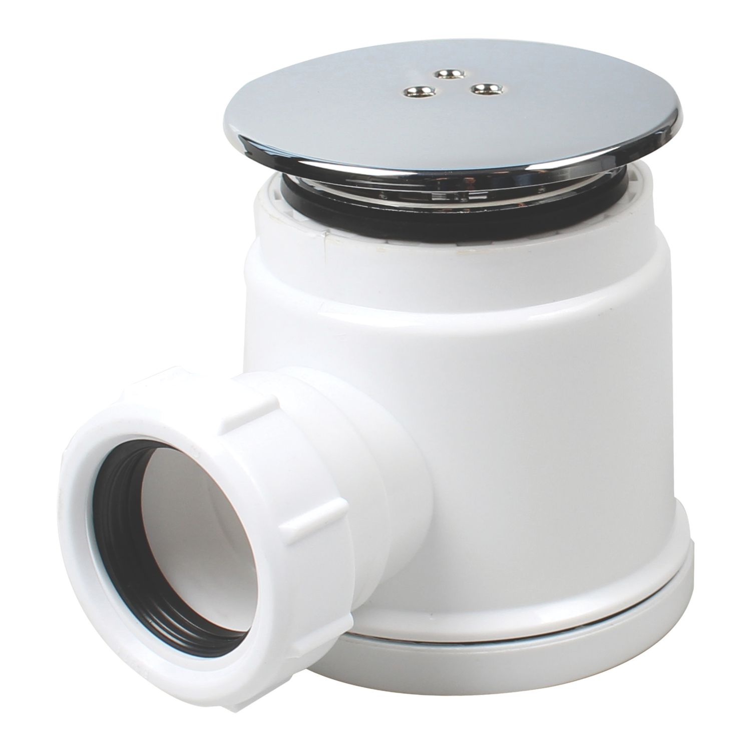 Flomasta Dome Compression Shower Waste White 50mm (387JN)