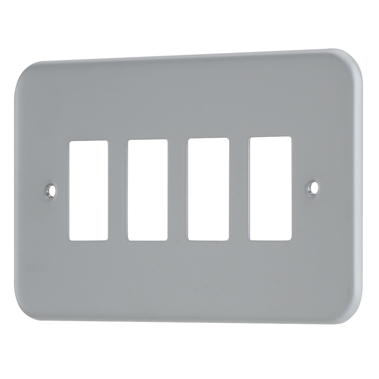 Contactum 4-Module Grid Metal Clad Faceplate (387RP)
