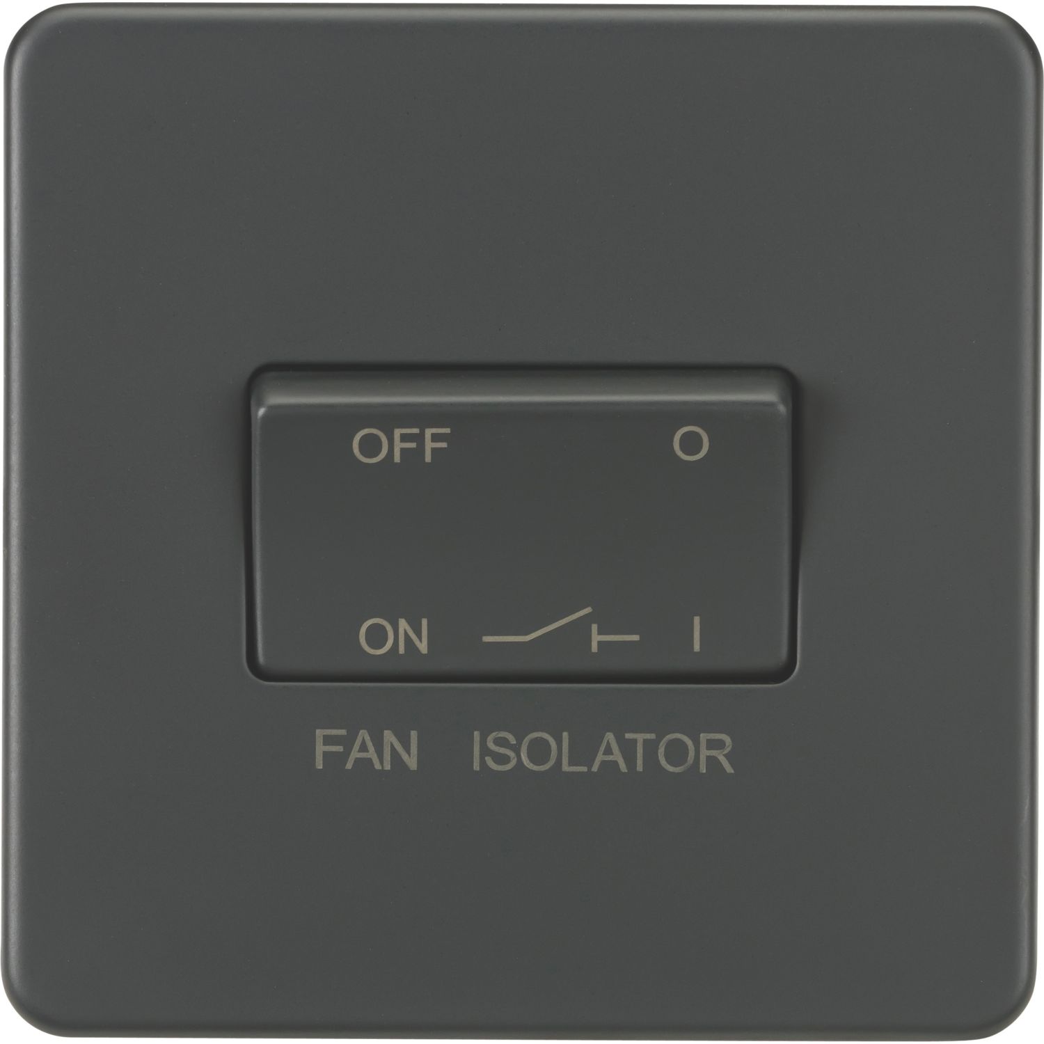 Knightsbridge 10AX 1-Gang TP Fan Isolator Switch Anthracite (387TY)