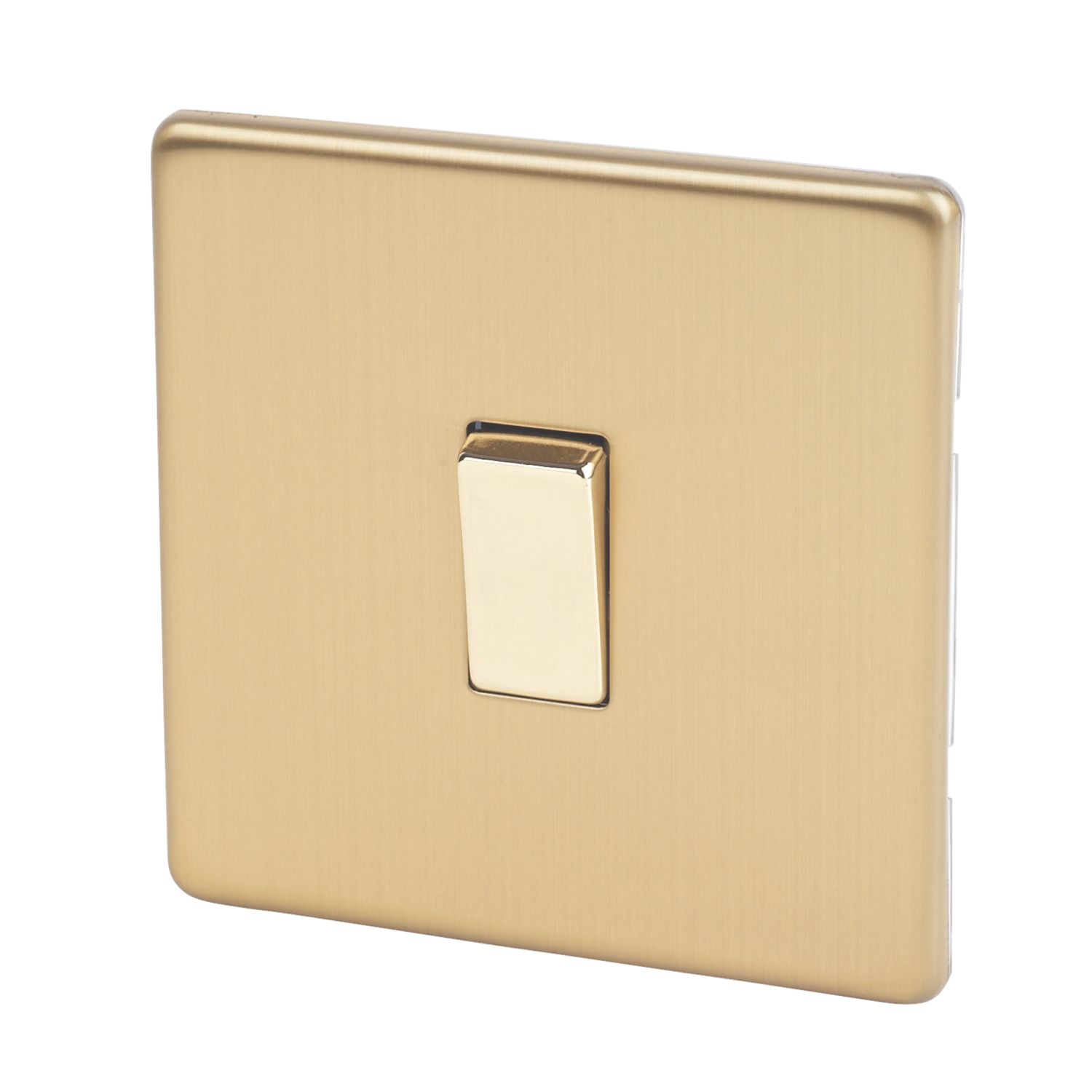 Varilight 10AX 1-Gang 2-Way Light Switch Brushed Brass (3882H)