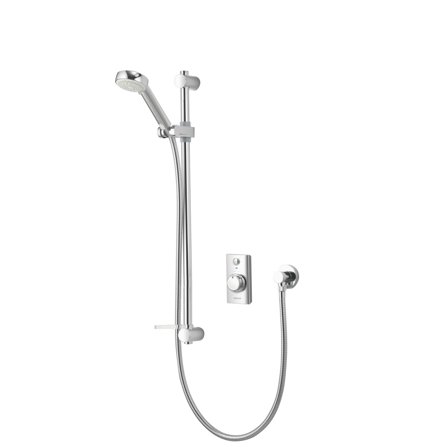 Aqualisa Visage Q HP/Combi Rear-Fed Chrome Thermostatic Single Outlet Concealed Smart Shower with Adjustable Head (388AJ)