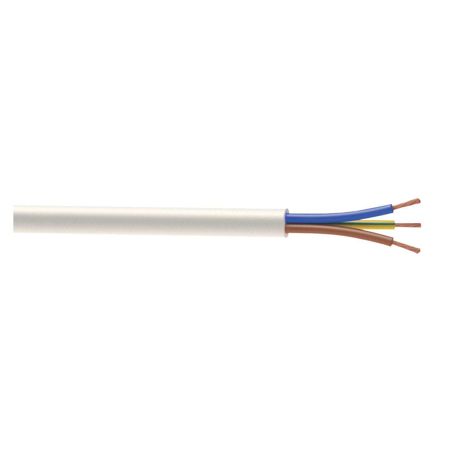 Time 3093Y White 3-Core 1.5mm² Flexible Cable 50m Drum (39056)
