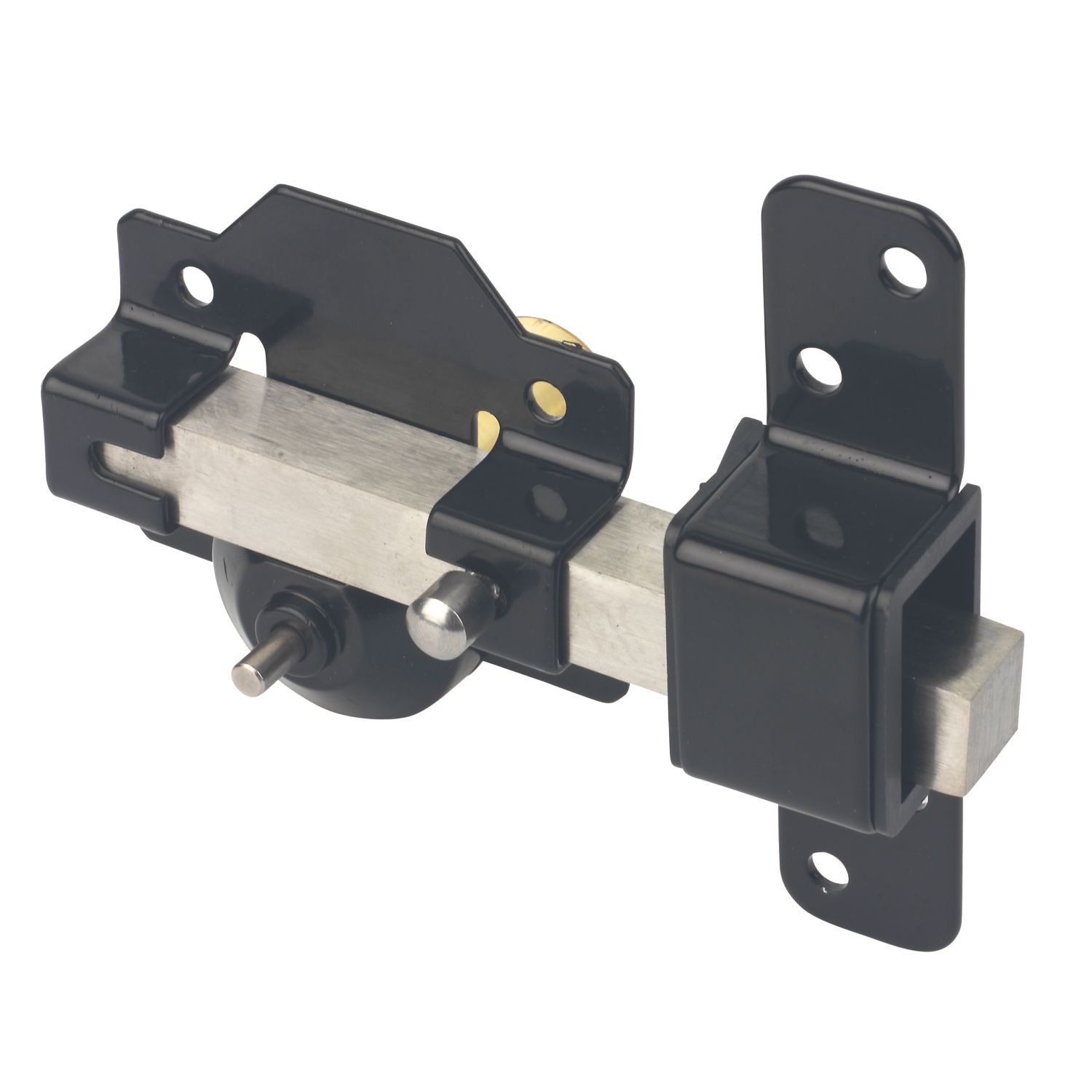 GateMate Black Single Long Throw Lock 50mm 154mm (390YV)