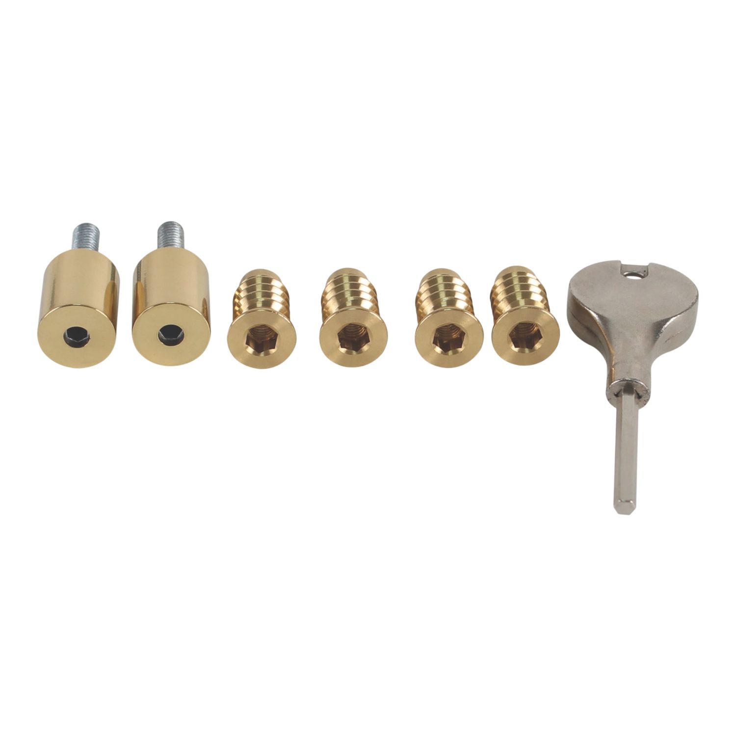 Smith & Locke 40mm Sash Stops Polished Brass 2 Pack (390YX)