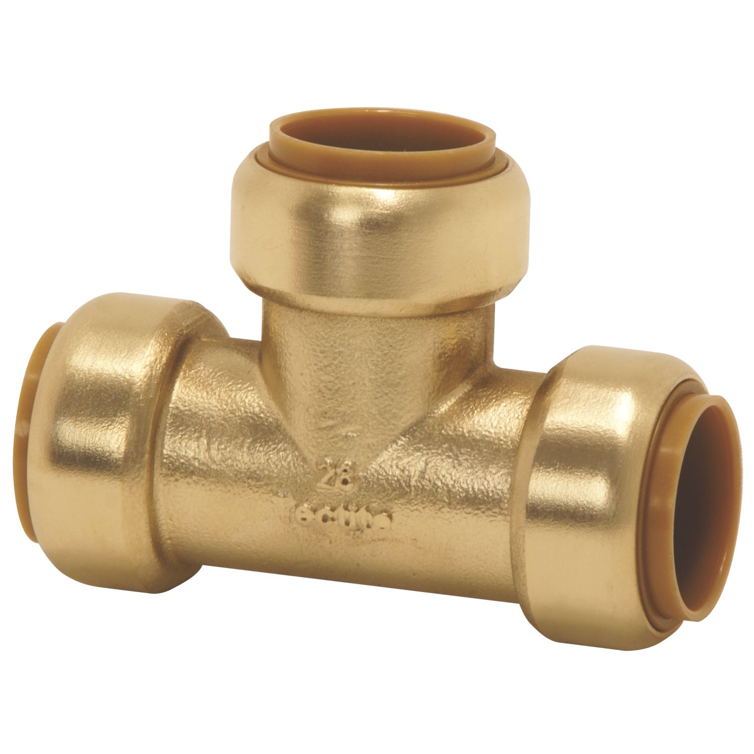 Tectite Classic Brass Push-Fit Equal Tee 15mm (3911X)