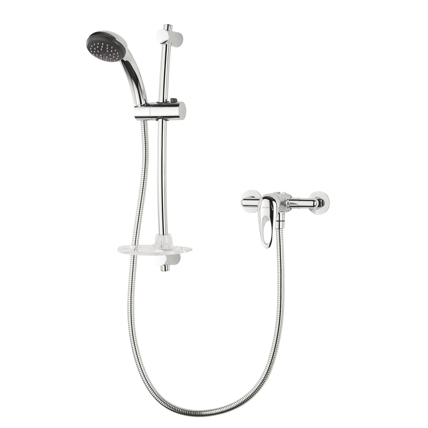 Triton Kaho Rear-Fed Exposed Chrome Shower Flexible (39122)