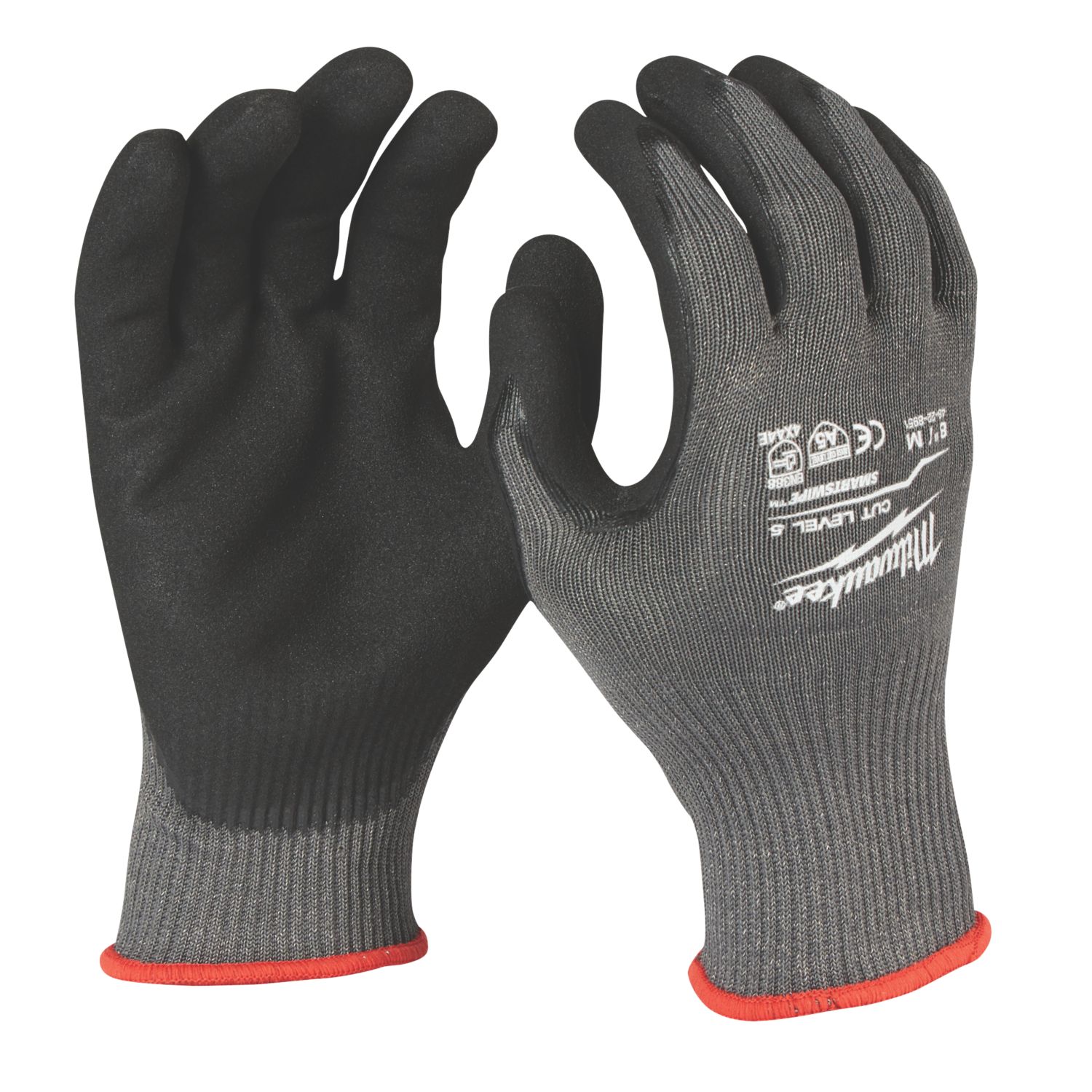 Milwaukee Dipped Gloves Grey Medium (391PP)