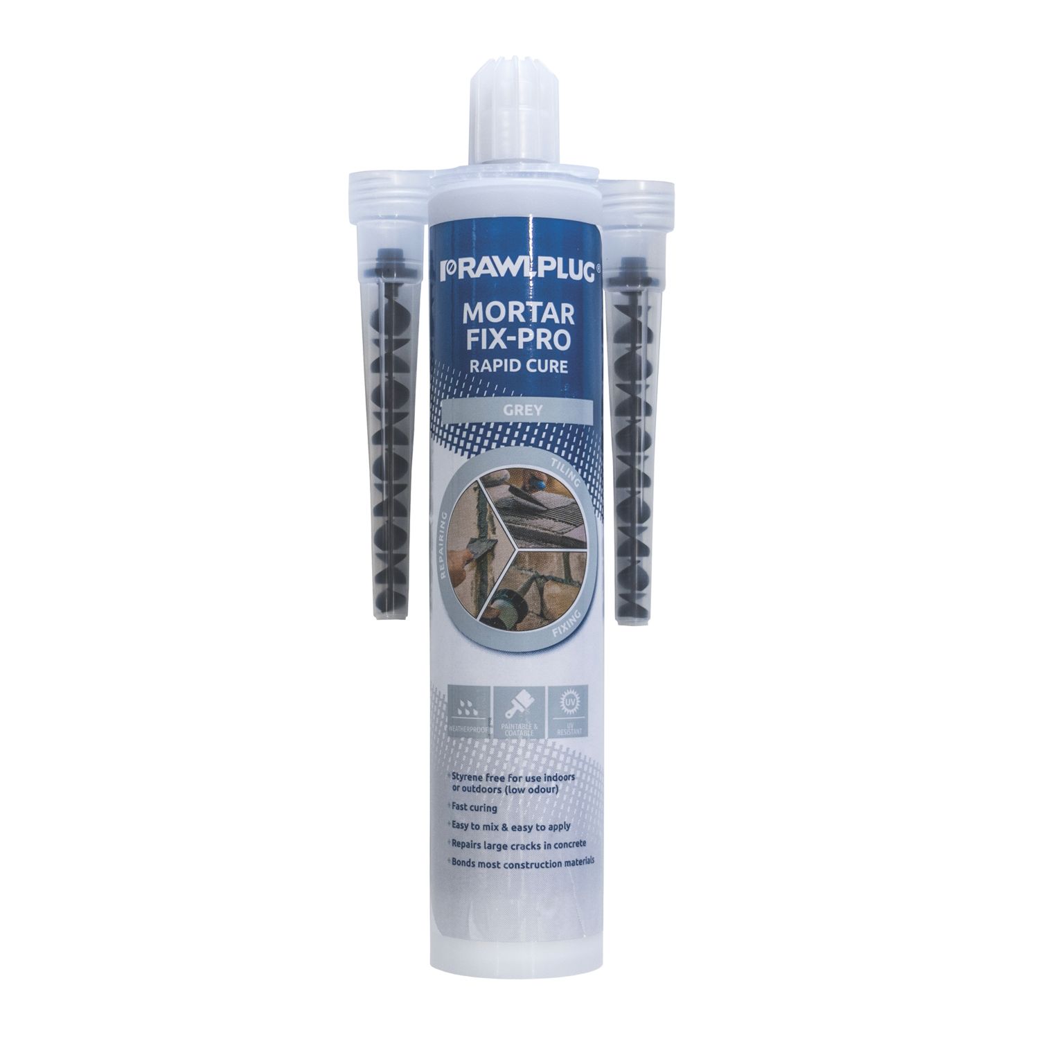 Rawlplug Fixpro Rapid Cure Mortar Repair Grey 300ml (393JF)