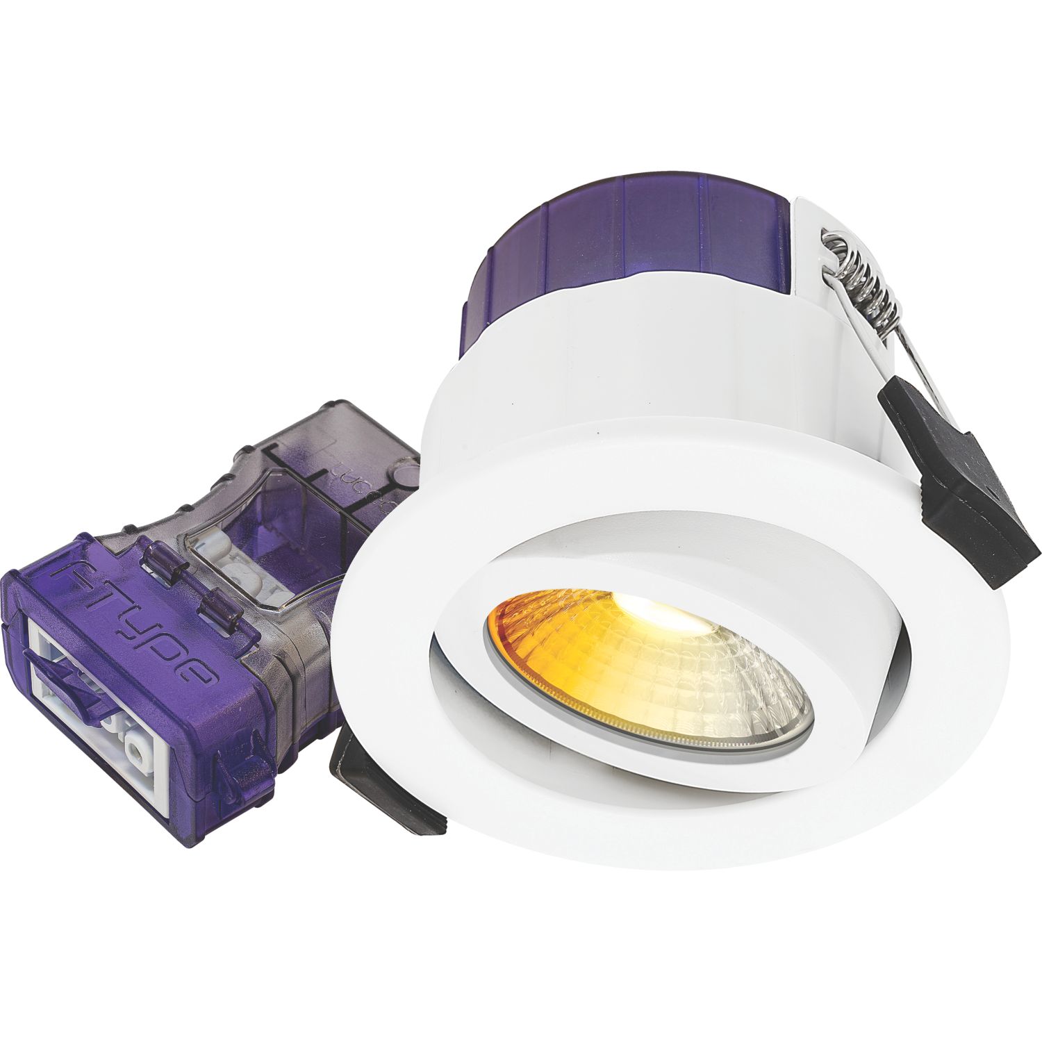 Luceco FType Ultra Adjustable Fire Rated LED Downlight Dim to Warm & CCT White 4-6W 675/690lm (393KL)