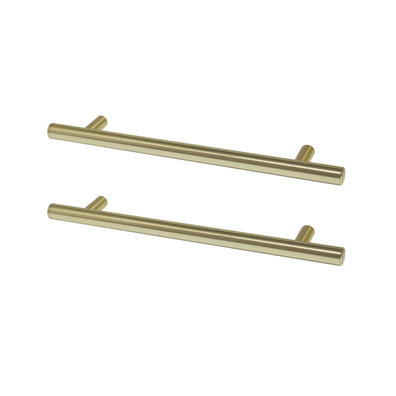 Essentials Annatto T Bar Handles Brushed Brass 220mm 2 Pieces (394AA)