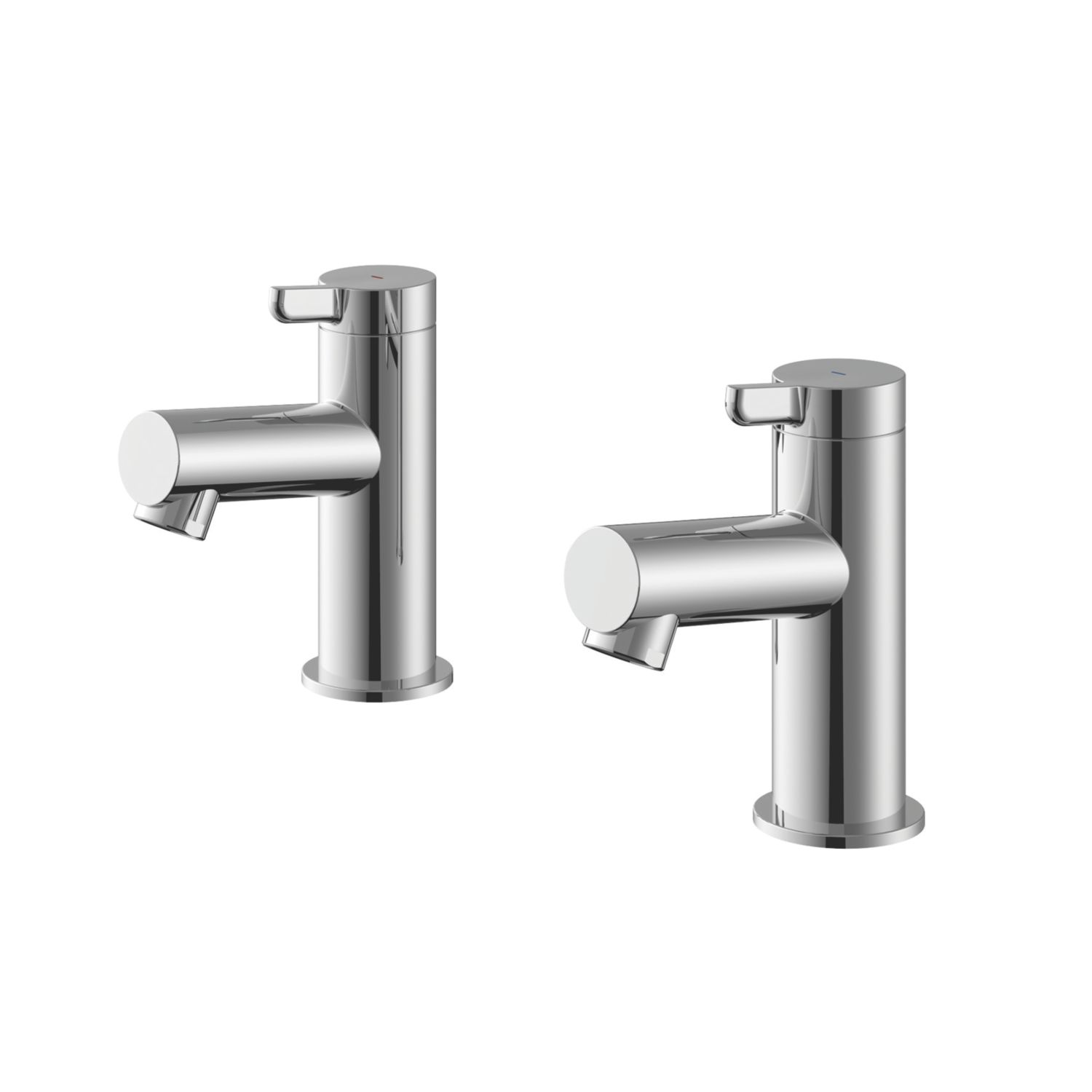 Swirl Bonda Chrome 120mm Standard Lever 2 Tap Holes Basin Pillar Tap (394XX)