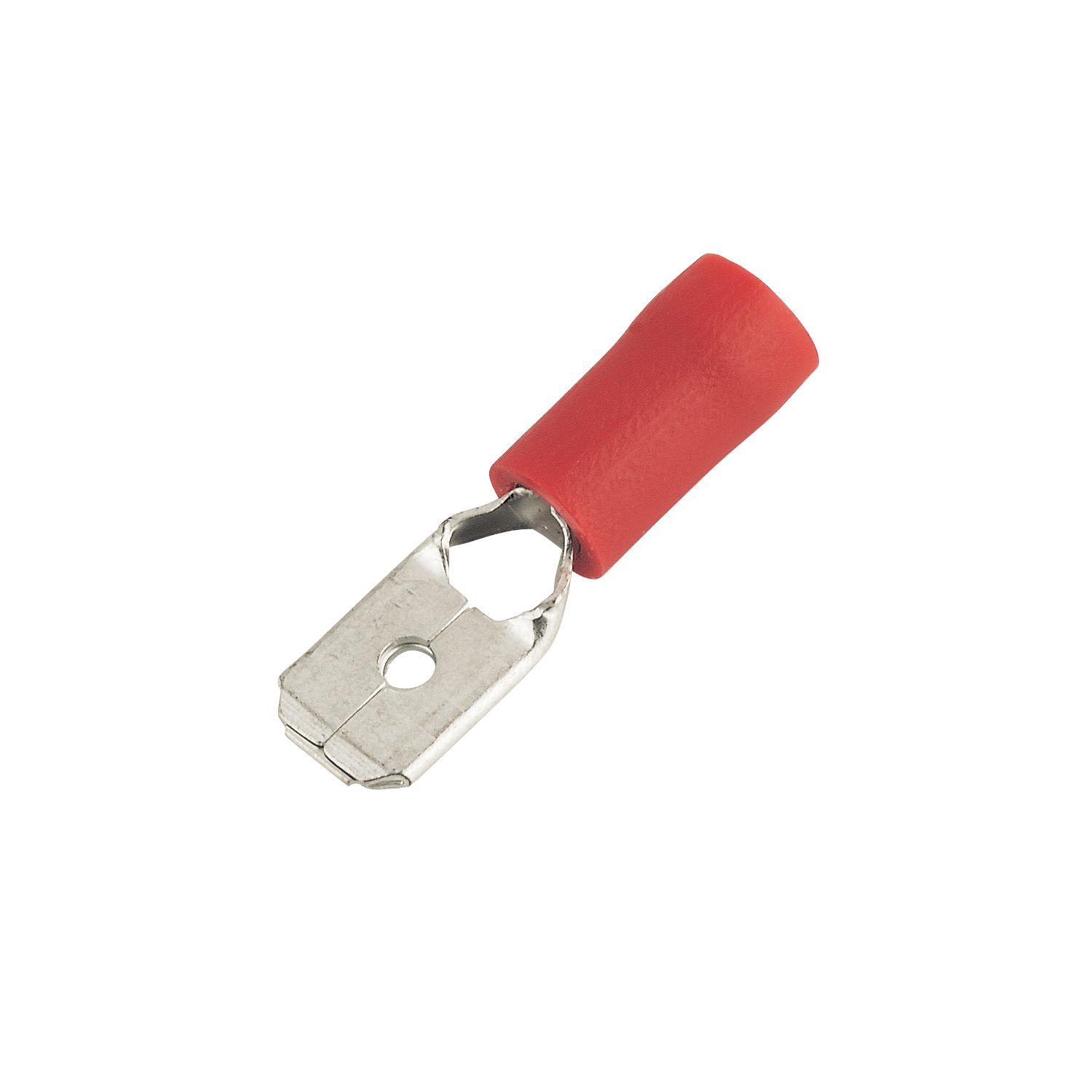 Essentials Insulated Red 6.3mm Push-On (M) Crimps 100 Pack (39673)