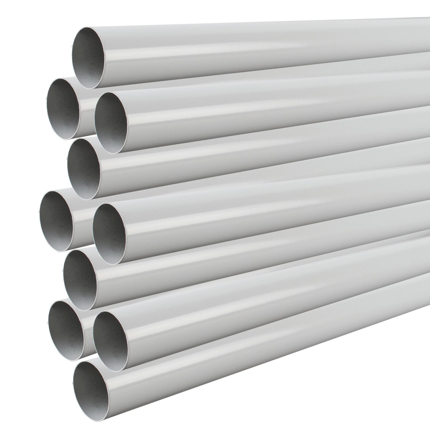 Essentials Tubes White 1220mm x 25mm 10 Pack (398VE)