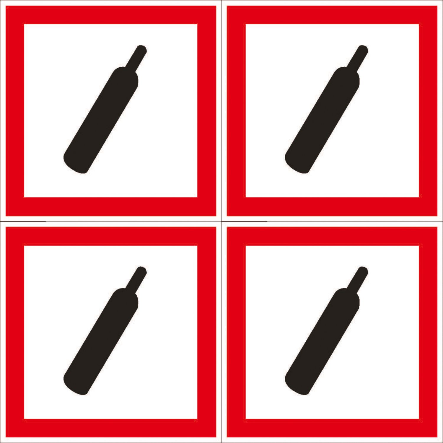 Essentials Compressed Gas GHS Labels (Sheet) 100mm x 100mm (398YU)