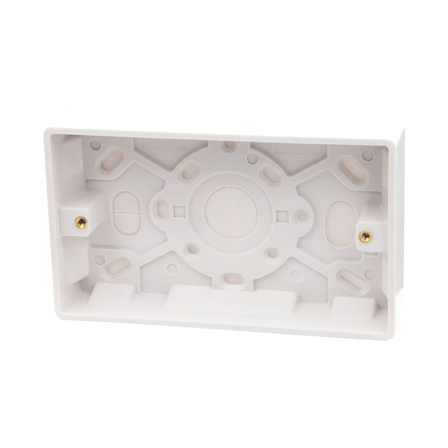 Vimark Pro 2-Gang Surface Pattress White Back Box 25mm (399PV)