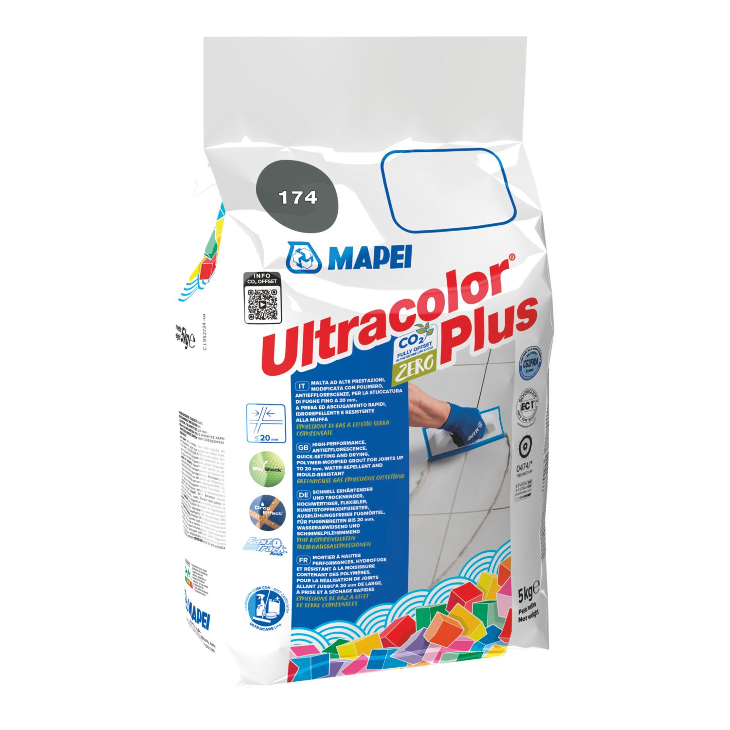 Mapei Ultracolor Plus Wall & Floor Grout Tornado 5kg (401FT)